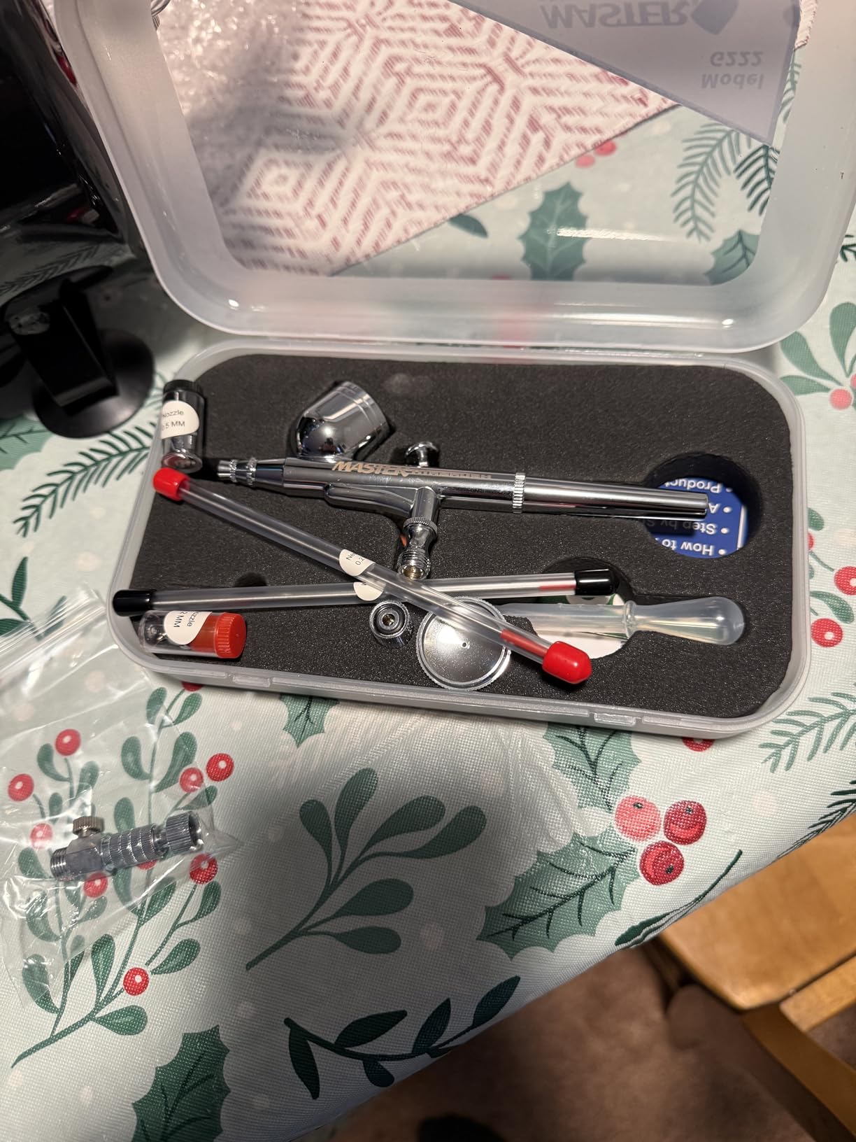 Master Airbrush Cool Runner II Dual Fan Airbrush and Compressor Kit with Gravity Air Brush with 3 Tips (0.2, 0.3 & 0.5mm Nozzle Tip), Compressor with Tank - Air Brush Kit for Beginners & Professionals customer photo 1
