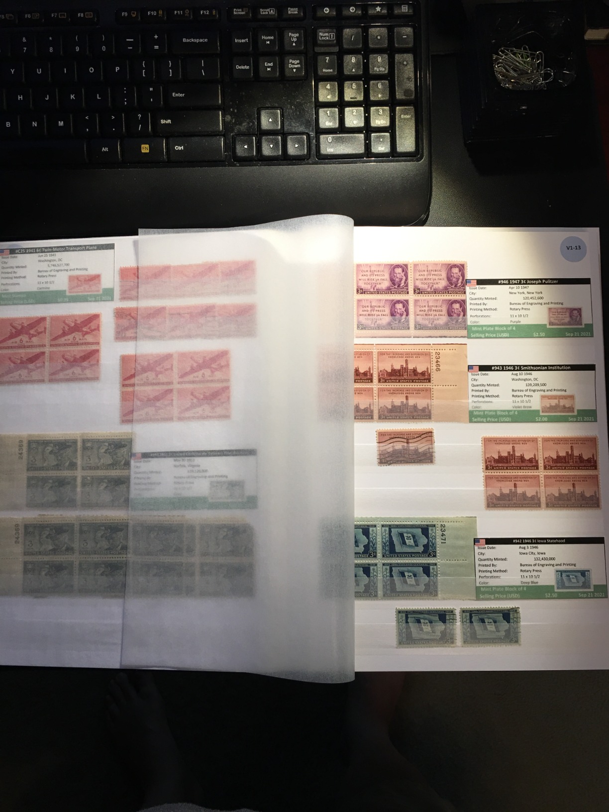 Prophila stockbook Stamp Album 60 White Sides, Padded Blue Cover customer photo 1