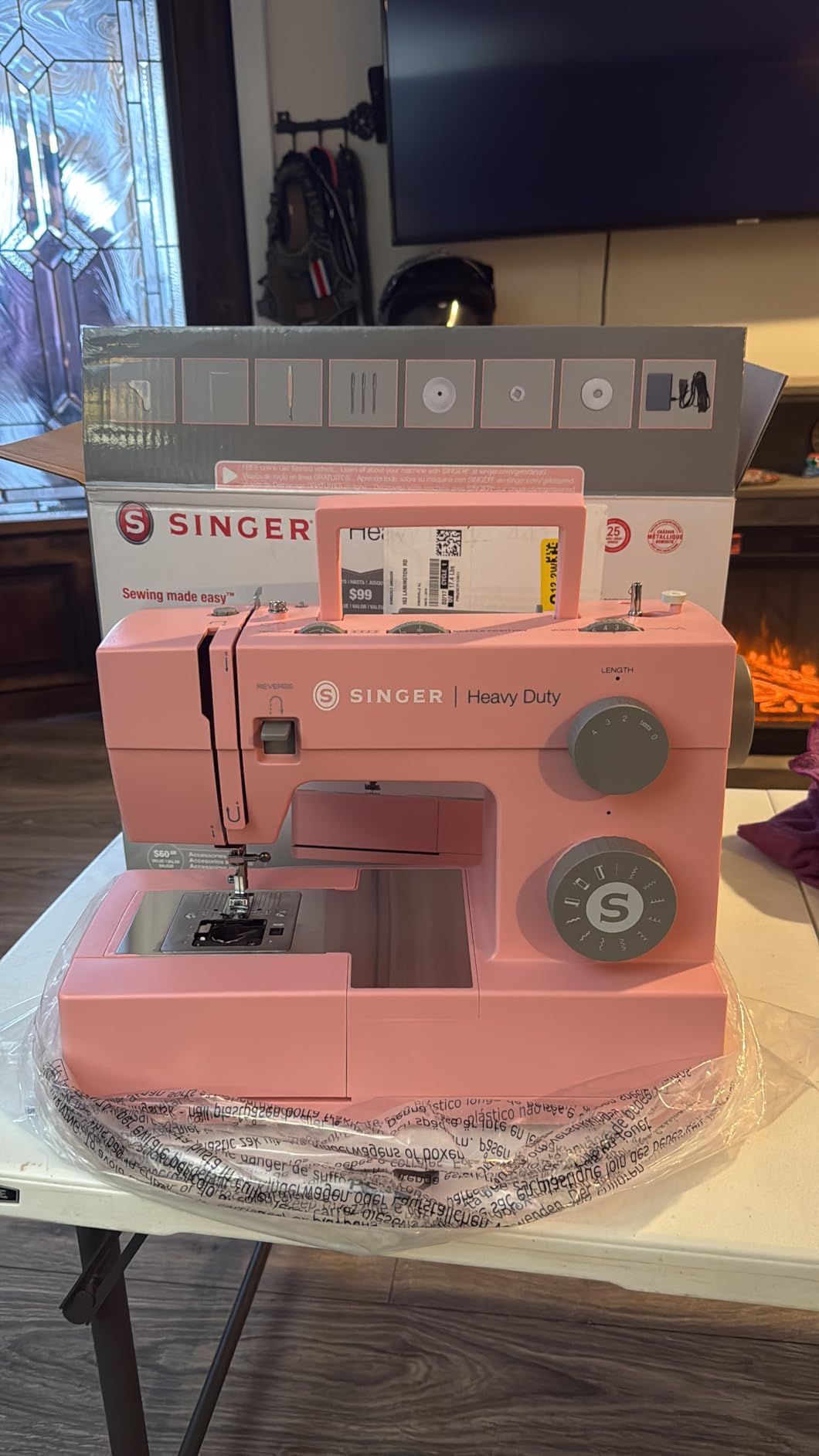 SINGER Heavy Duty 4411 (Grey) High Speed Sewing Machine + Accessories | 11 Built-In Stitches Deliver 69 Stitch Applications | 50% More Power, 1100 Stitches/Min | Metal Frame, 4-Step Buttonhole customer photo 1