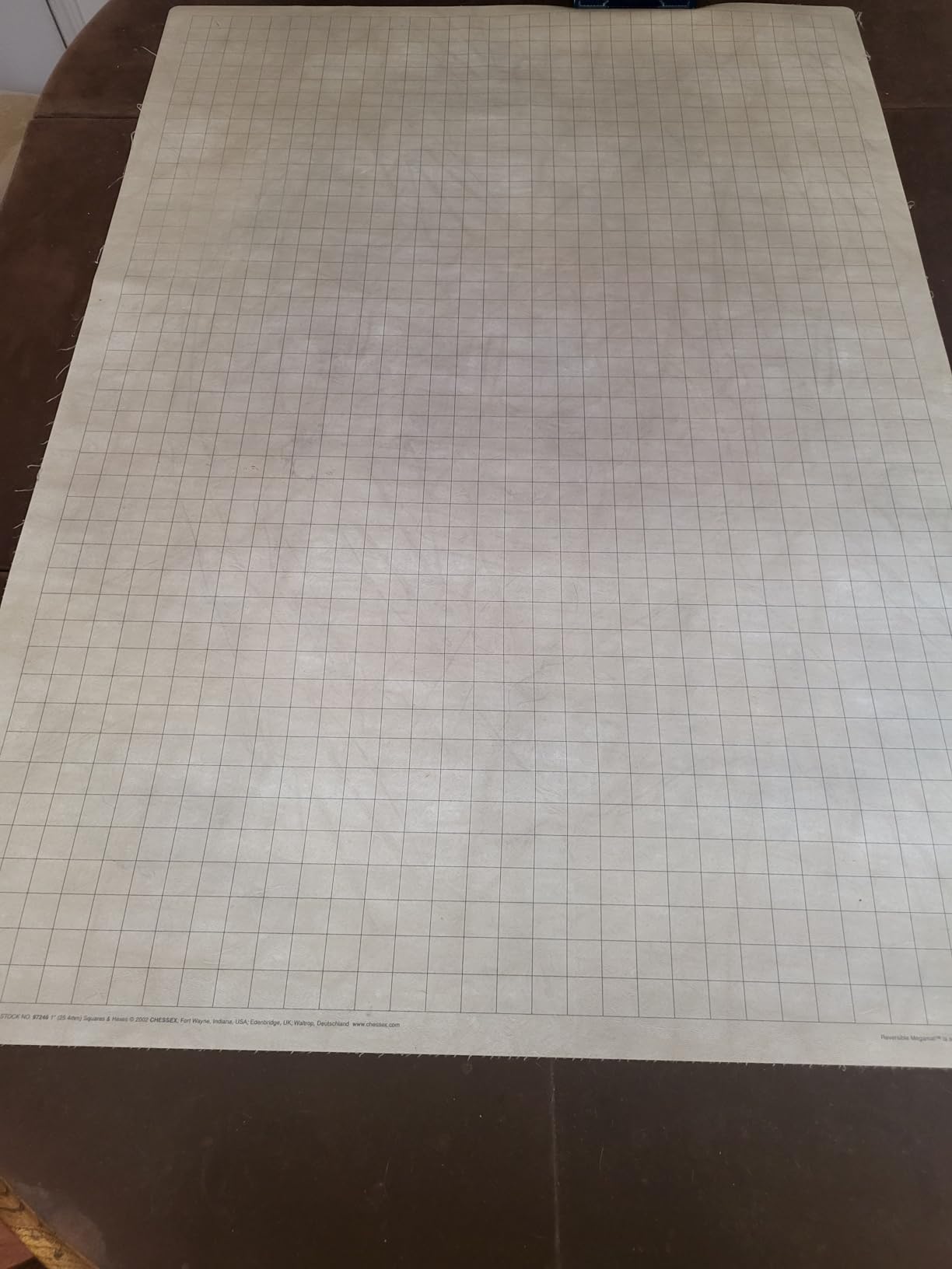 Chessex Megamat - Vinyl RPG Megamat - Smooth & Tough - 34.5 inches x 48 inches - Reversible 1-inch Squares & 1-inch Hexes - TTRPG RPG DND D&D Dungeons and Dragons, CHX97246 customer photo 1