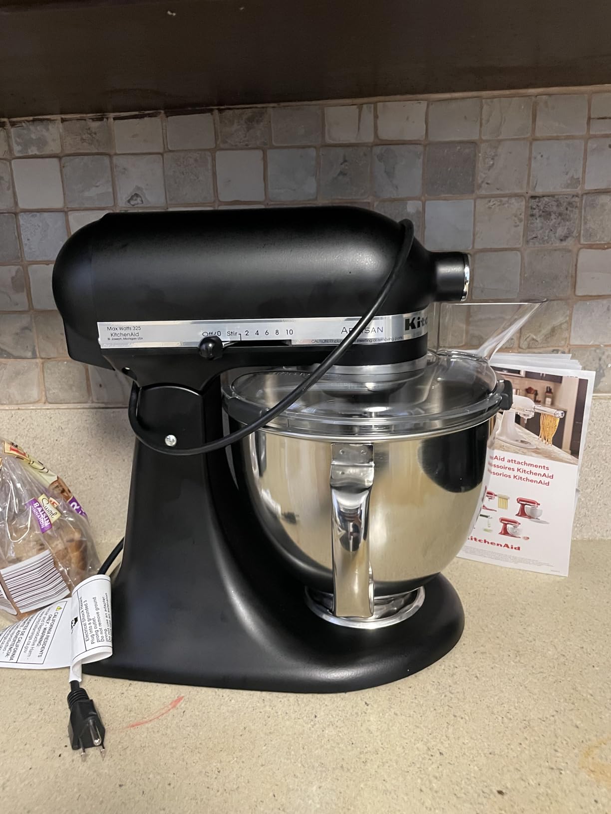 KitchenAid Artisan Series 5 Quart Tilt Head Stand Mixer with Pouring Shield KSM150PS, Contour Silver, Zinc customer photo 2