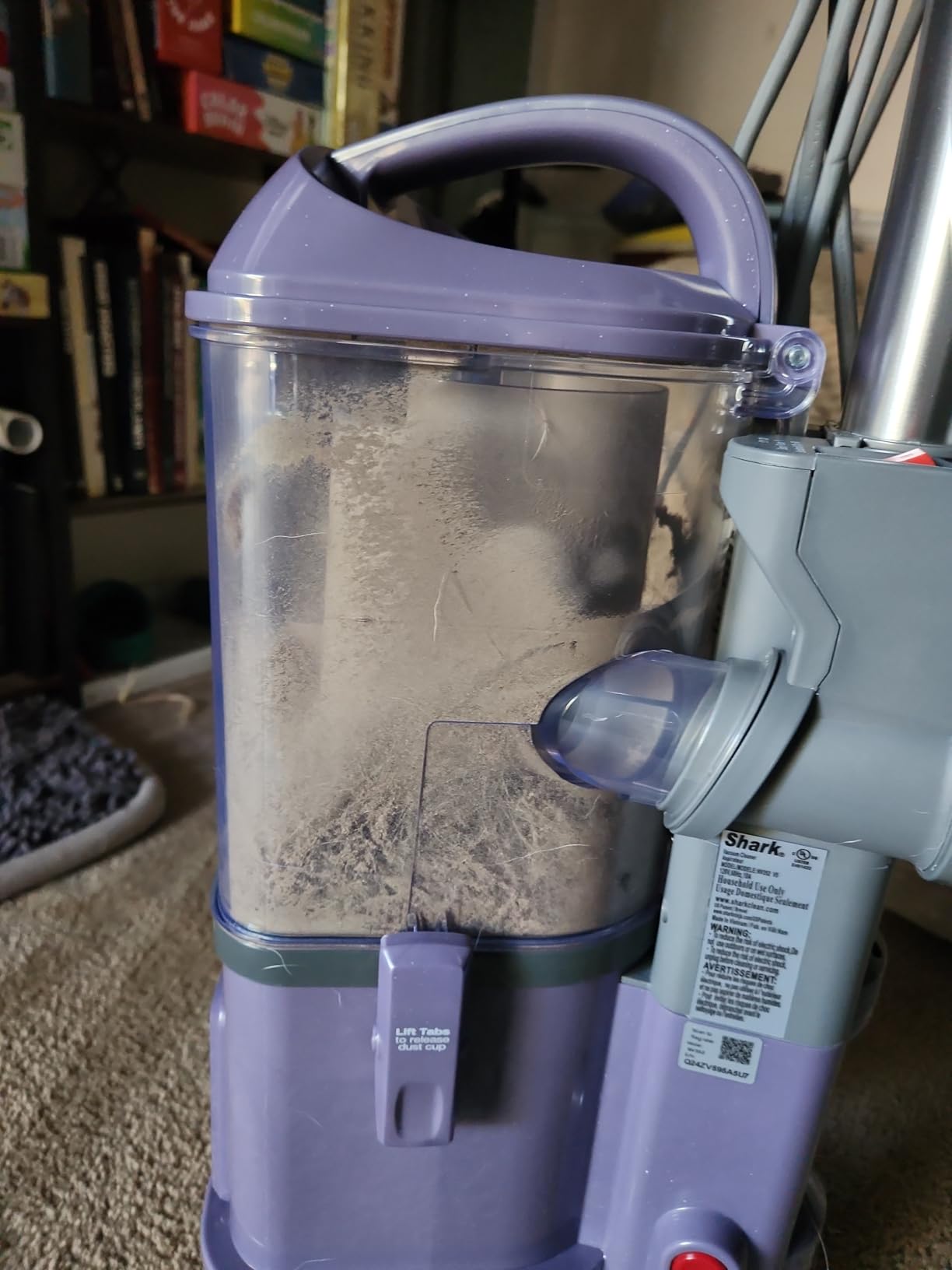 Shark NV352 Navigator Lift Away Upright Vacuum, Hepa Filter, Anti-Allergen Technology, Swivel Steering, Ideal for Carpet, Stairs, & Bare Floors, with Wide Upholstery & Crevice Tools, Lavender customer photo 1