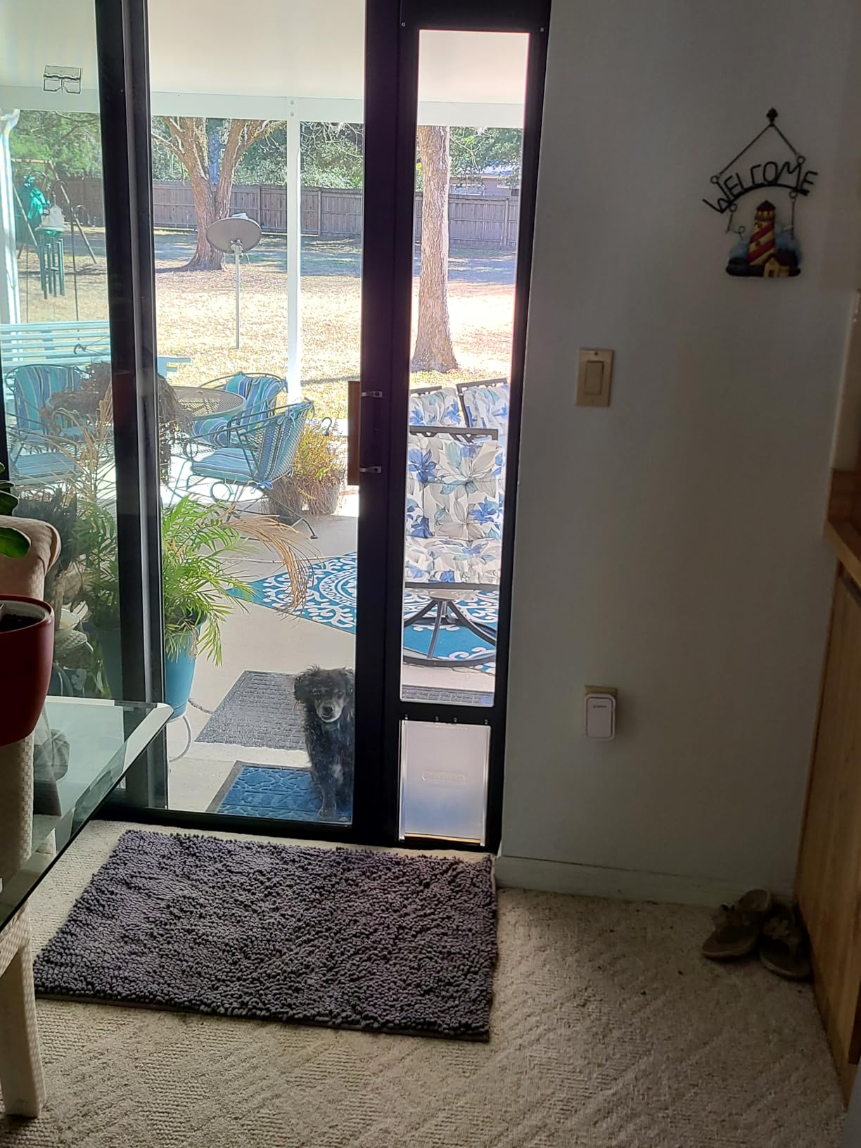 PetSafe Sliding Glass Pet Door, 1 Piece, Large Dogs to 100 lbs, White customer photo 1