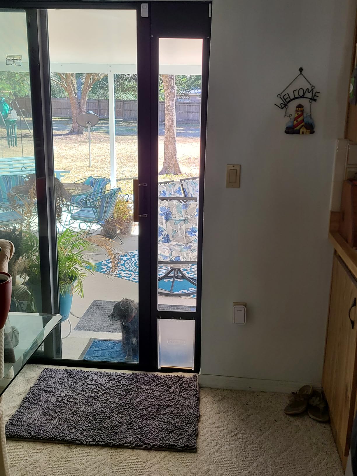 PetSafe Sliding Glass Pet Door, 1 Piece, Large Dogs to 100 lbs, White customer photo 2