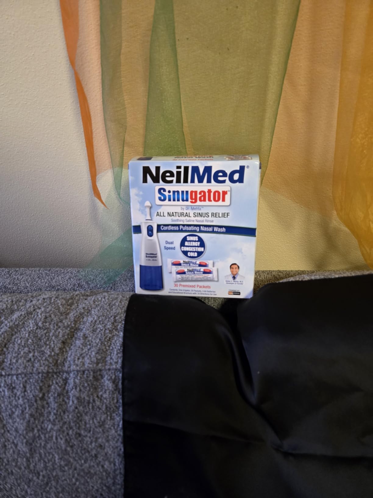 NeilMed Sinugator Cordless Pulsating Nasal Wash Kit with One Irrigator, 30 Premixed Packets and 3 AA Batteries customer photo 2