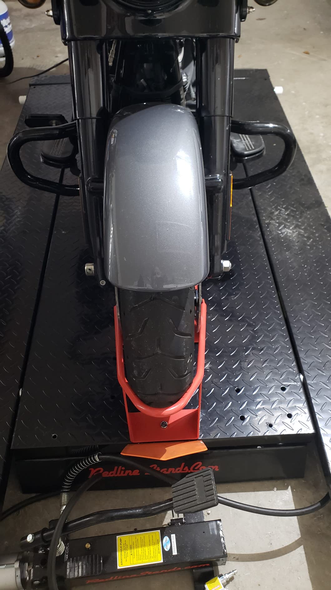 Lock 'N Load (BK100) Orange/Black Deluxe Motorcycle Wheel Chock customer photo 2
