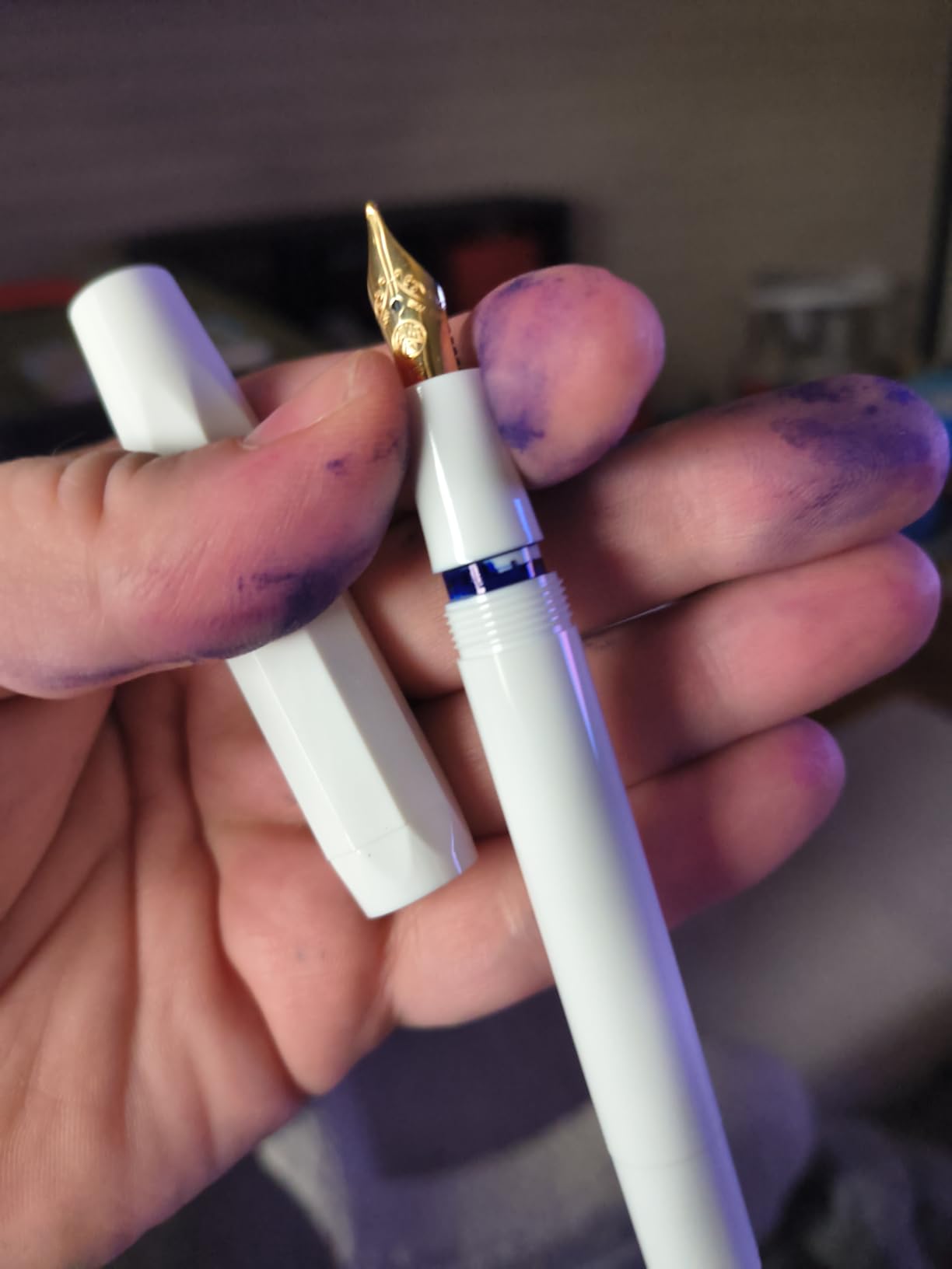 Kaweco CLASSIC SPORT Fountain Pen Black with 23 Carat Gold-Plated Steel Nib and Iridium Tip for Ink Cartridges I Sport Fountain Pen 13 cm I Nib: B (Broad) customer photo 1