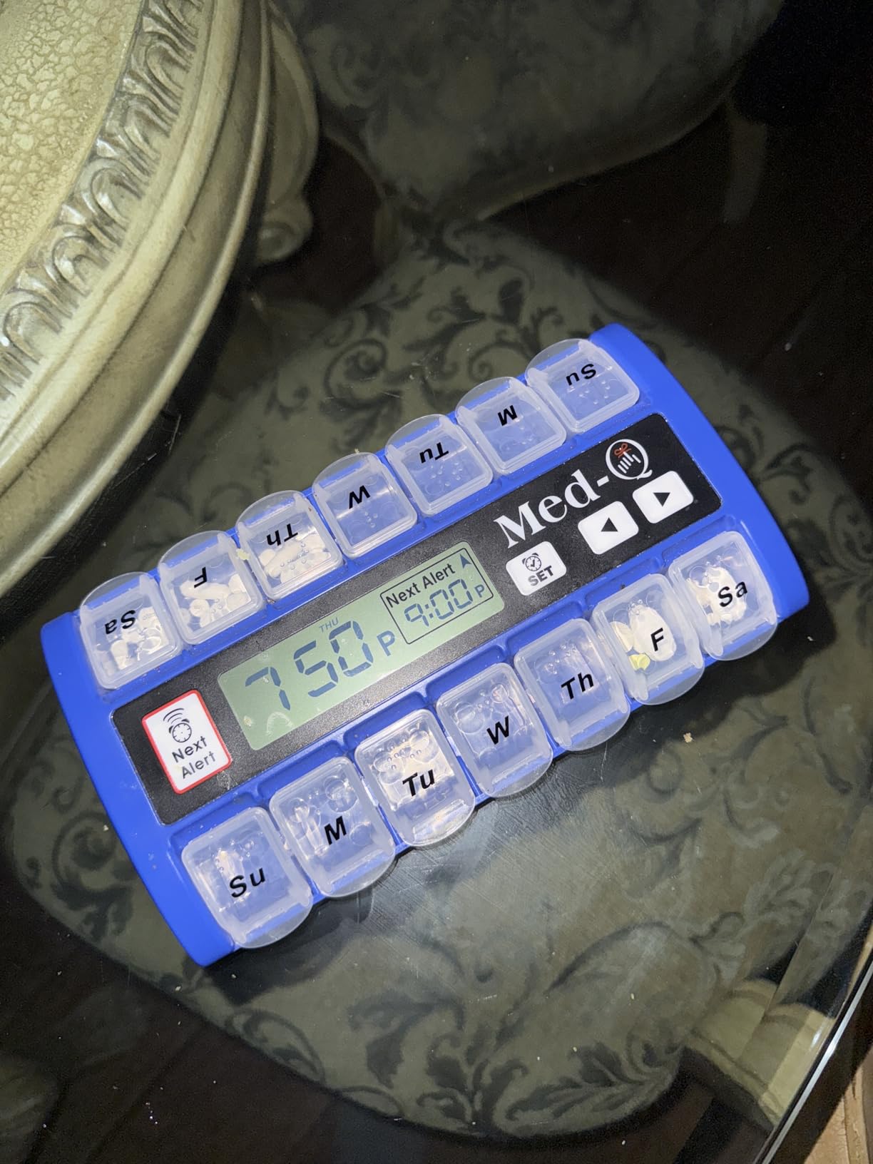 Digital Pill Box with Alarms - Pill Organizer with Flashing Lights & Beeping Reminders - Monthly Pill Dispenser for Seniors, Dementia, Alzheimer's, Medication & Vitamin Management customer photo 2