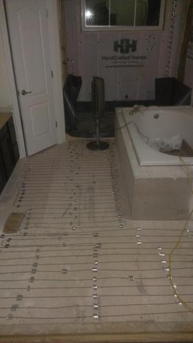 240 Sqft 240V Electric Radiant Floor Heating Kit - Includes Heating Cable, Programmable Thermostat, Sensor, Cable Guides, Installation Monitor and Under Tile Heated Floors customer photo 1