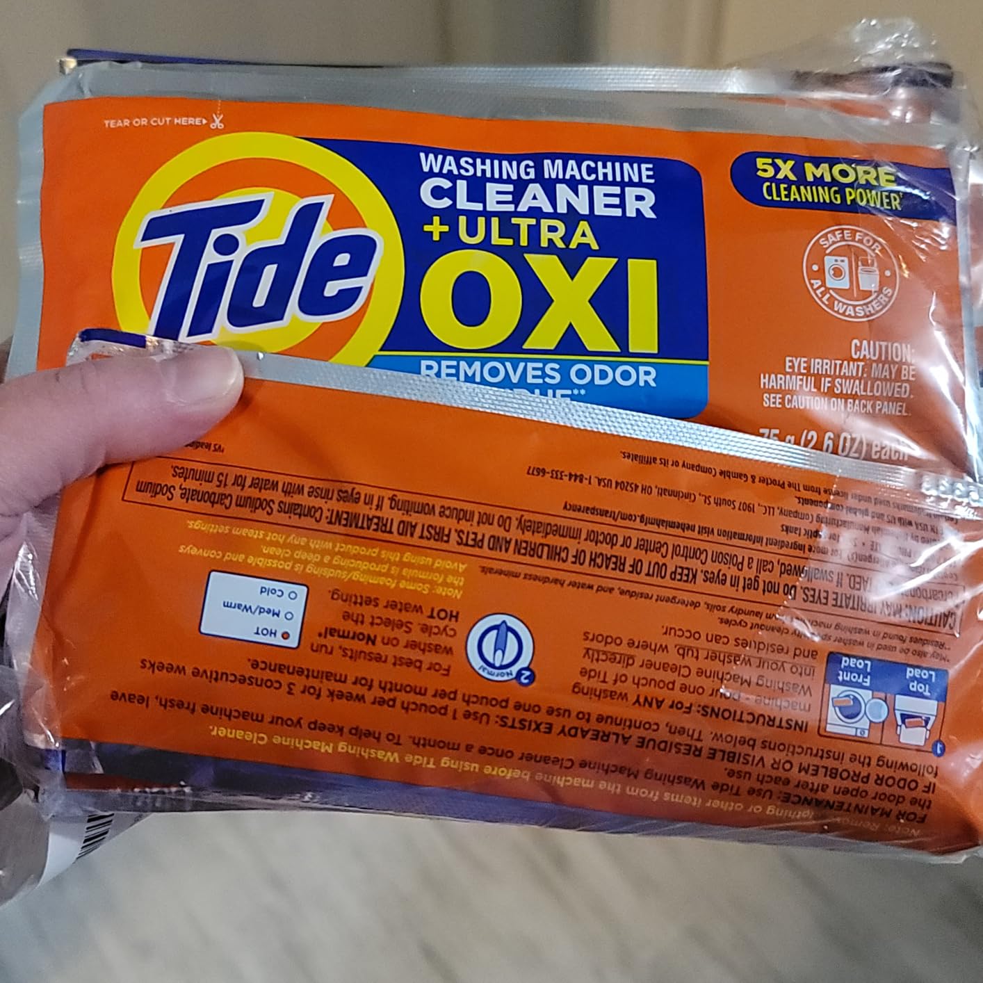 Washing Machine Cleaner by Tide, Washer Machine Cleaner with Oxi for Front and Top Loader Washer Machines, Deep Cleaning Residue & Odor Eliminator, 5 Month Supply (Packaging May Vary) customer photo 1