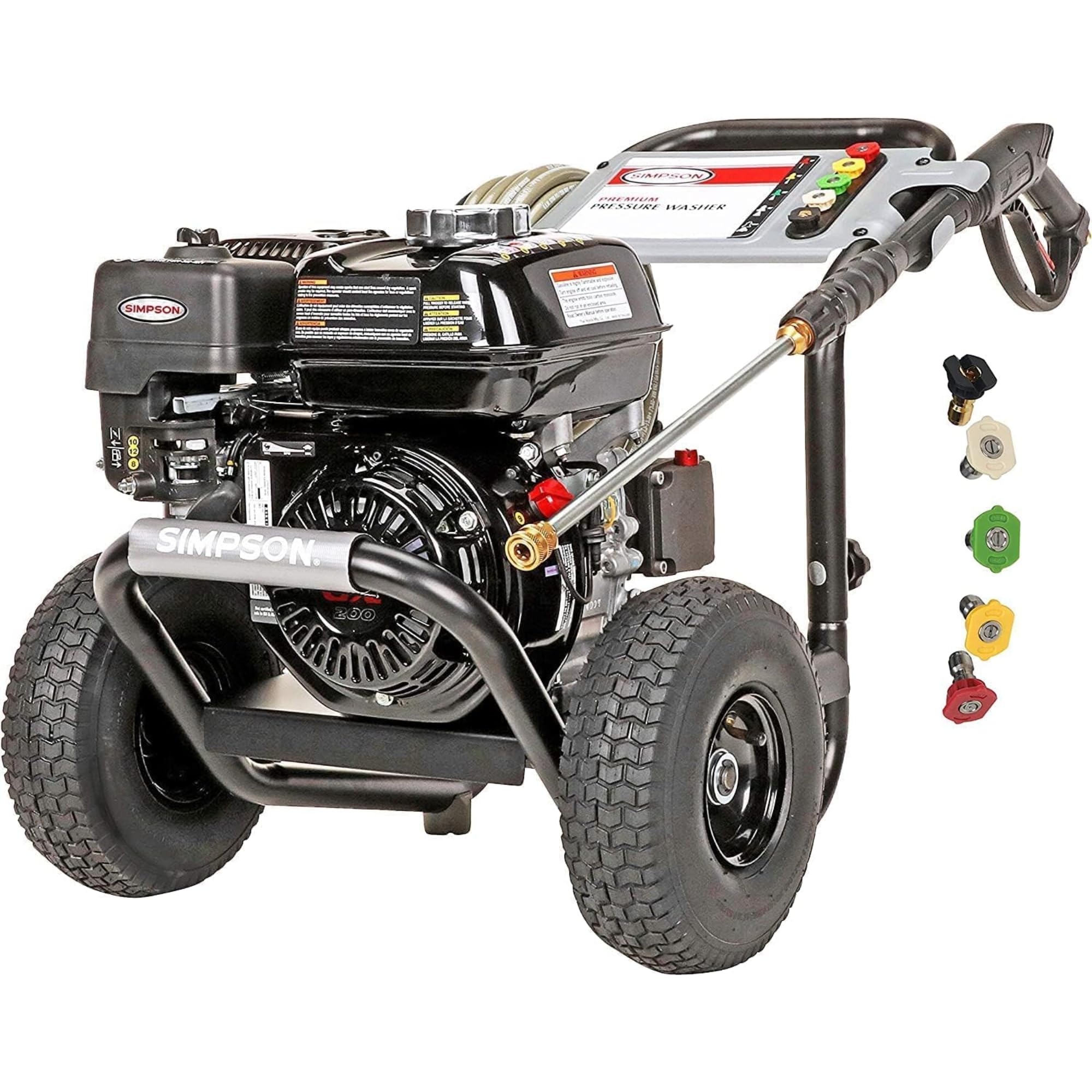 SIMPSON Cleaning PS3228 PowerShot 3300 PSI Gas Pressure Washer, 2.5 GPM, Honda GX200 Engine, 5 QC Nozzle Tips, 25-foot MorFlex Hose, 49-State customer photo 1