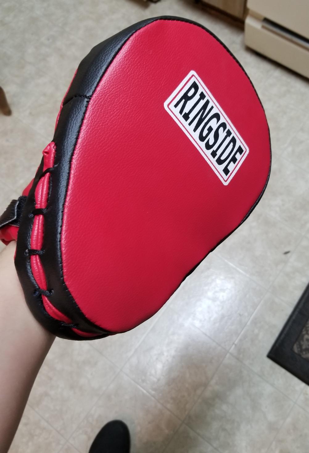 Ringside Curved Boxing MMA Punch Mitts (Pair) Red, 10.5