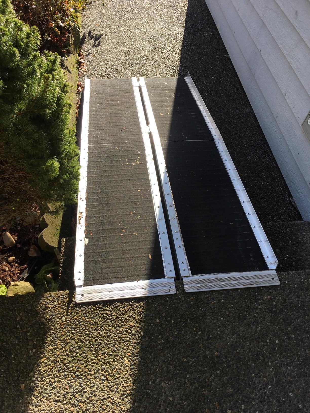 Titan Ramps Multi-Fold Wheelchair Ramp, 10 Foot Folding Aluminum Scooter Ramp, 600 Pound Capacity customer photo 1