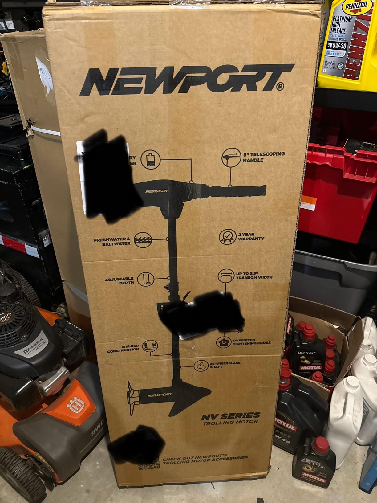Newport NV-Series Thrust Saltwater Transom Mounted Trolling Electric Trolling Motor w/LED Battery Indicator customer photo 1