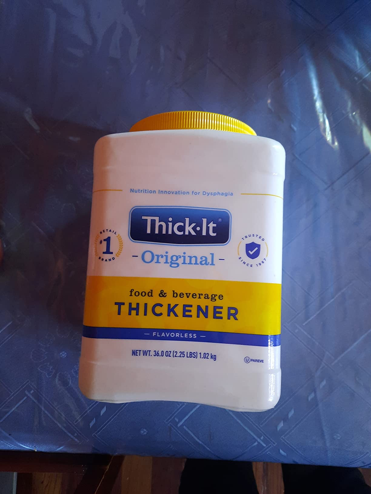 Thick-It Original Food & Beverage Thickener, Flavorless Powder for Dysphagia (IDDSI), Digestible Swallowing Aid, Easy-to-Mix & Instant Dissolve, Used in Hot & Cold Food, 36 oz Canister customer photo 2
