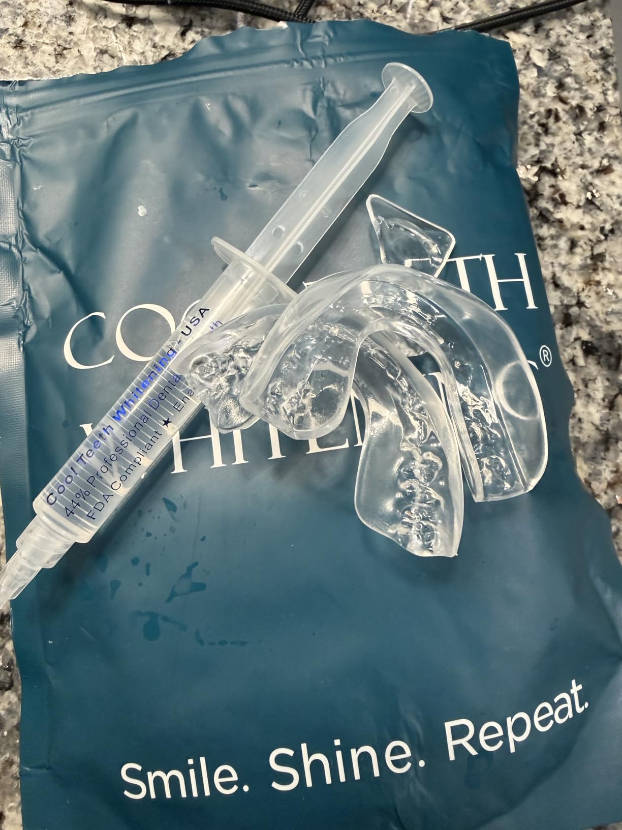 Teeth Whitening Gel for Trays - Pro Strength 44% Carbamide Peroxide, 5 Syringes (50 Uses) + 2 Trays customer photo 2