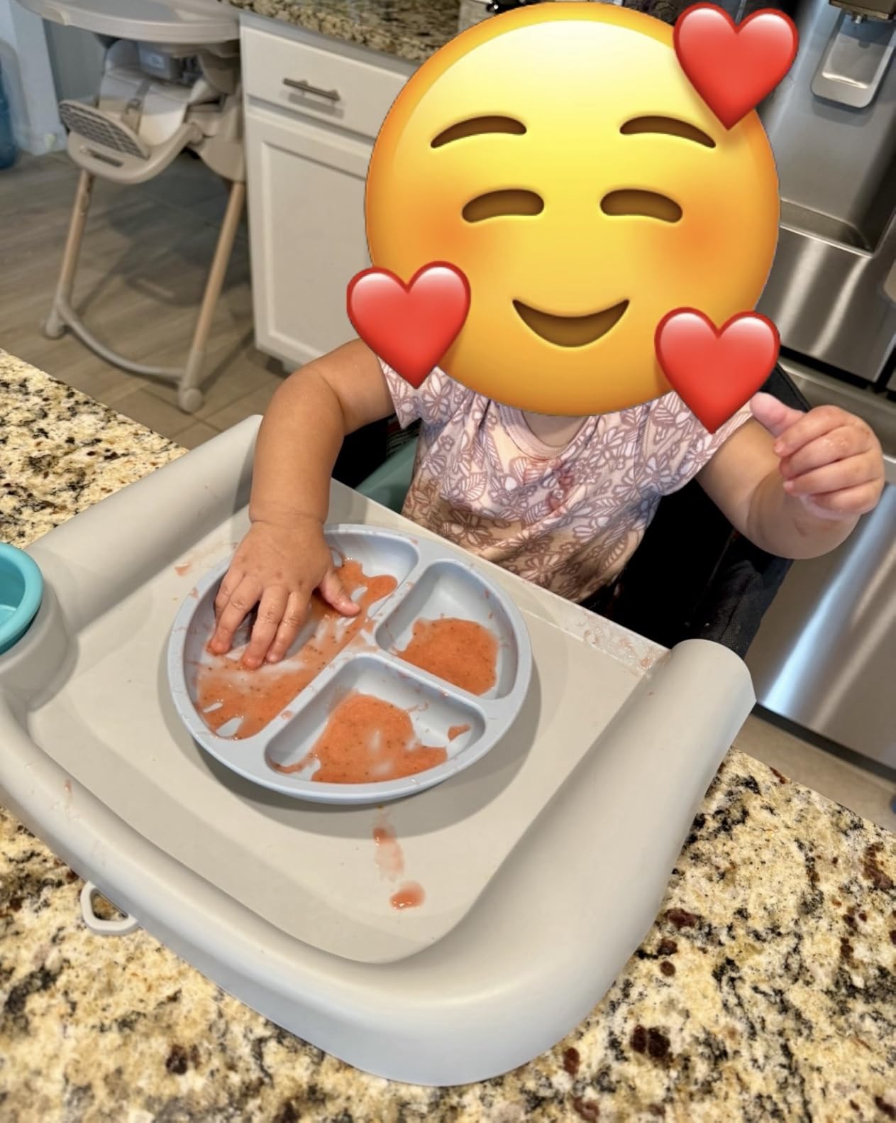 Inglesina Fast Table Chair, Black - Portable Baby High Chair - for Babies & Toddlers up to 37 lbs - Collapsible Design - Fits Tables 0.8'' to 3.5'' Thick - Compact & Easy to Use - Travel Bag Included customer photo 2