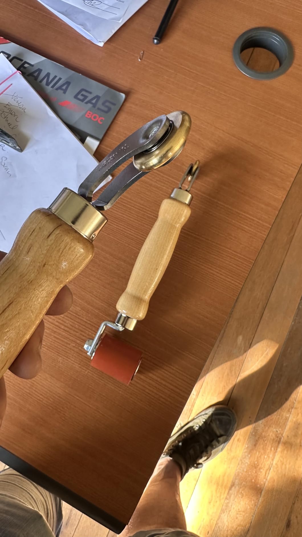 MR13140 Original Fork Everhard Double-end Silicone Seam/Brass Detail Roller Made in USA customer photo 1