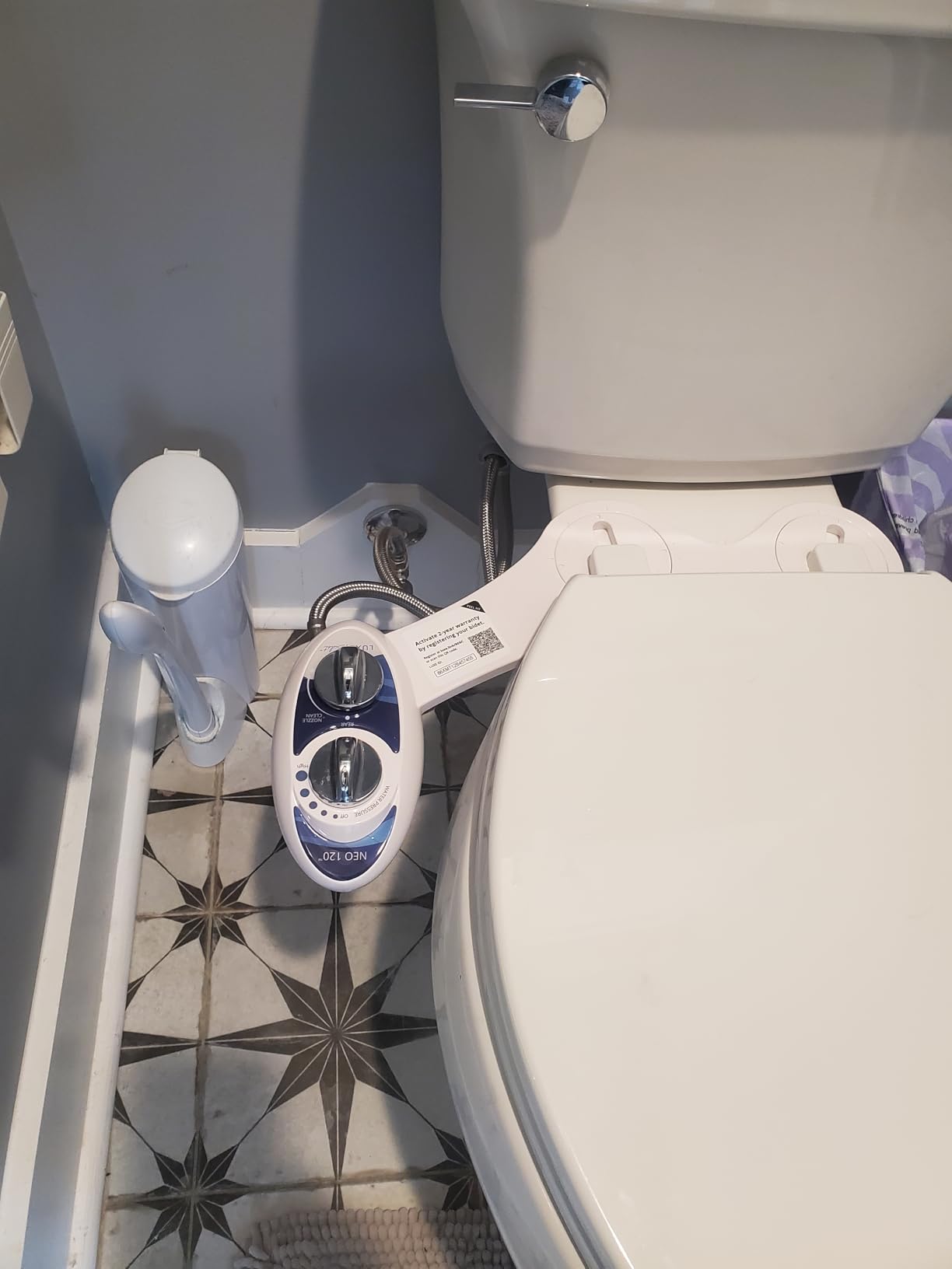 LUXE Bidet NEO 120 - Bidet Attachment for Toilet Seat, White | Non-Electric, Single Nozzle, Self-Cleaning, Adjustable Water Pressure, Rear Wash customer photo 1