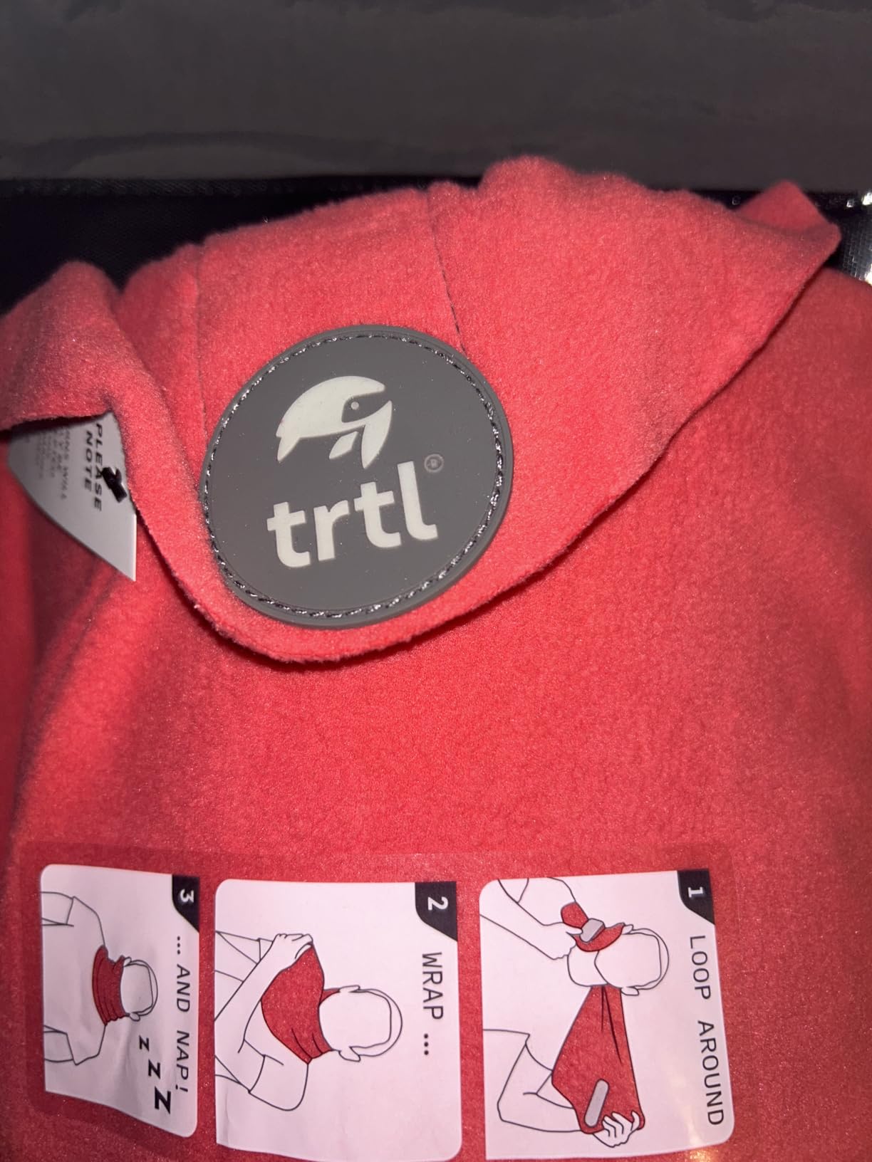 Trtl Pillow - Scientifically Proven, Super Soft Neck Support Travel Pillow for Airplanes - Lightweight, Machine Washable (Black) customer photo 2