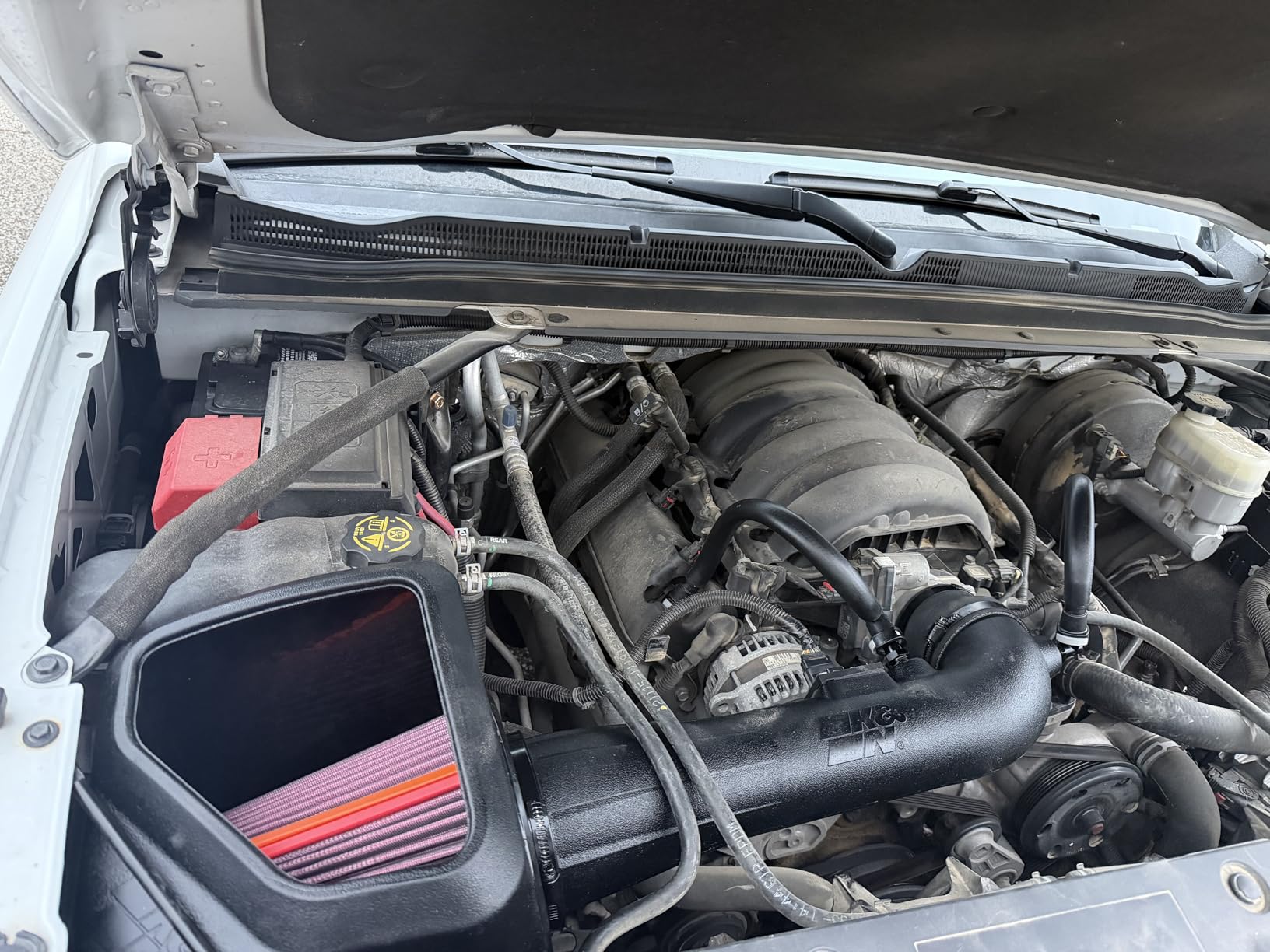 K&N Cold Air Intake System: Dry-Flow Air Filter, Increase Performance & Towing: Compatible with 2014-2020 Chevy/GMC/Cadillac Silverado 1500, Suburban, Tahoe, Sierra 1500, Yukon, Escalade, 71-3082 customer photo 1