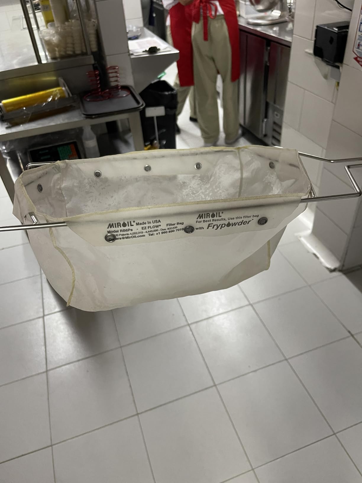 MirOil RB6PS EZ Flow Deep Fryer Oil Filter Bag - Reusable Grease Strainer to Extend Oil Life & Maintain Food Quality - Handles Hot or Cold Liquid - Deep Fryer Filter for Cooking (No Frame Included) customer photo 1