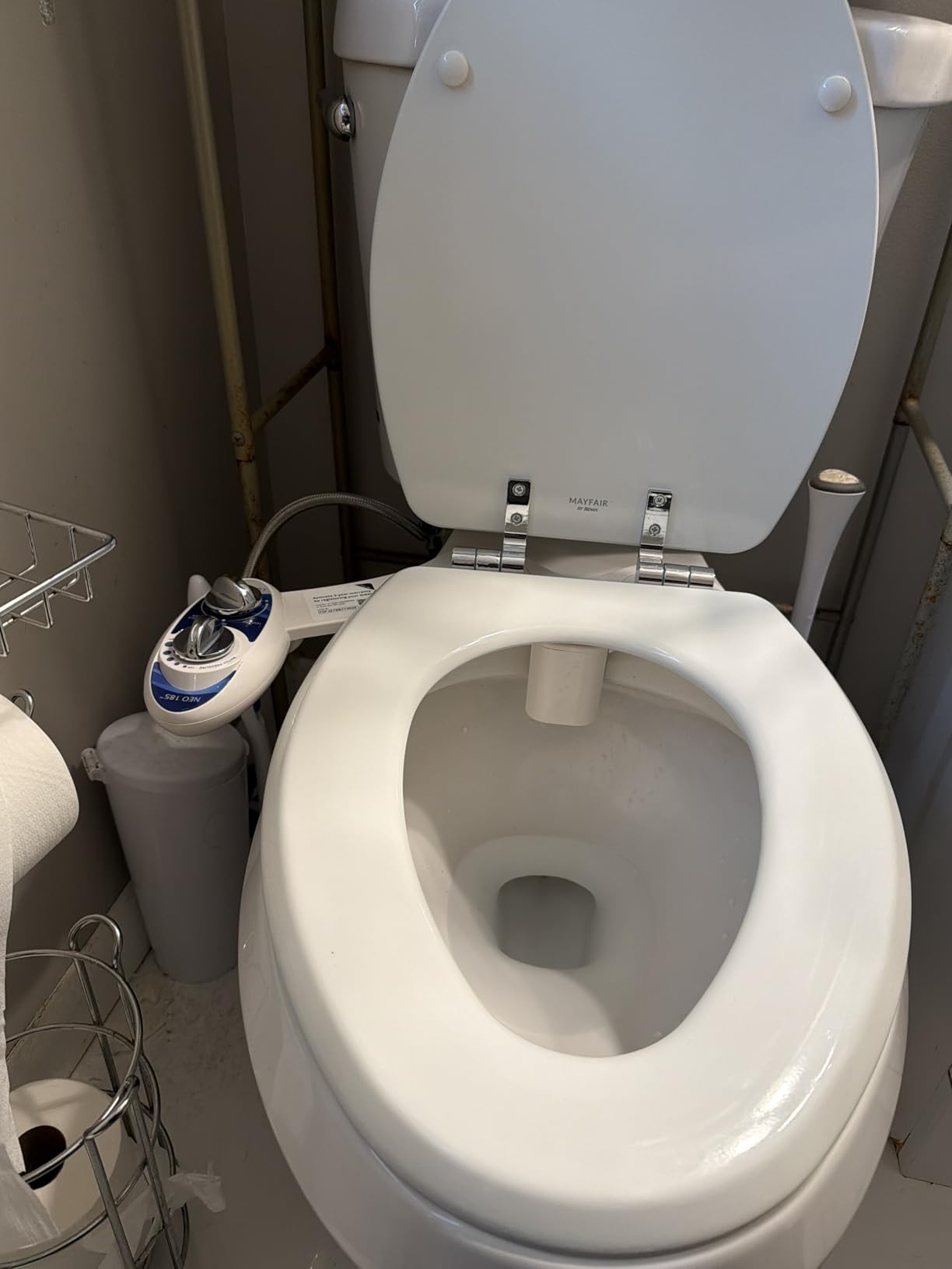 LUXE Bidet NEO 185 - Bidet Attachment for Toilet Seat, White | Non-Electric, Dual Nozzle, Self-Cleaning, Adjustable Water Pressure, Rear & Feminine Wash customer photo 1