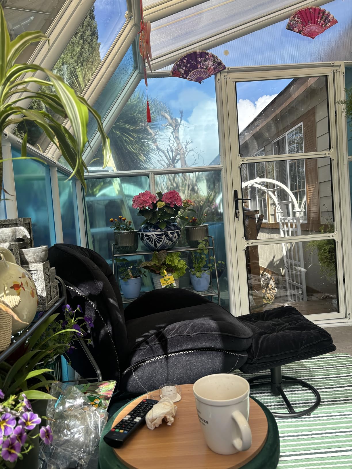 Palram Canopia Rion Sun Room 8 Ft. x 12 Ft. Solarium, Lean-To Greenhouse DIY Kit, Attach to House, Large Twin Wall Polycarbonate, 100% UV Protection For Porch, Patio Outdoors with Window Vent (White) customer photo 1