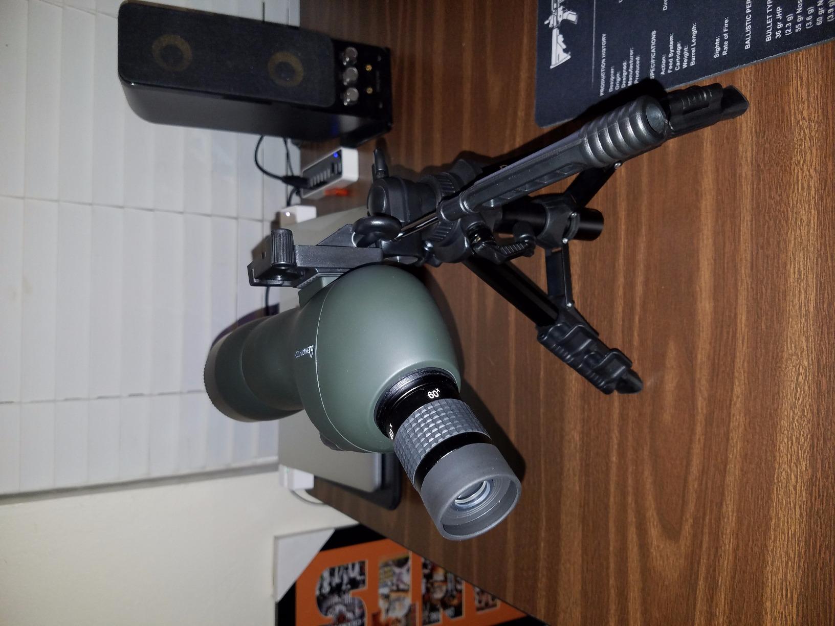 Emarth 20-60x60 Angled Spotting Scope for Target Shooting, Spotting Scope w/Tripod 14