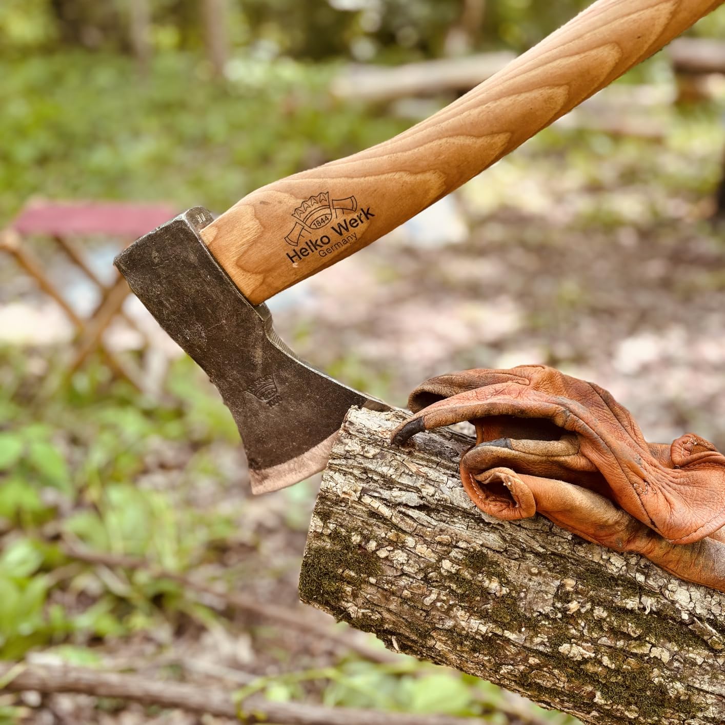 1844 Helko Werk Germany Traditional Rheinland Hatchet - Made in Germany Camping and Bushcraft Hatchets, Backpacking Handmade German Small Axe - Head 1.25 lbs, Handle 14 in. (Rheinland Hatchet) #11326 customer photo 1