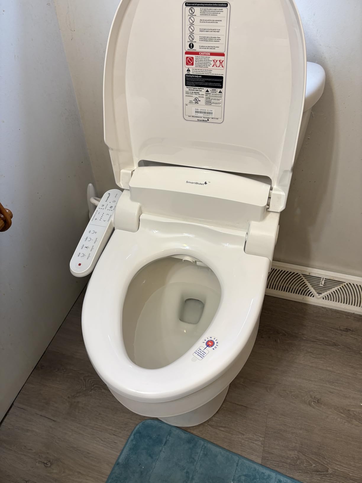 SmartBidet SB-1000 Smart Bidet Electric Bidet Toilet Seat with Heated Seat, Warm Water, Air Dryer - Remote Control, Elongated customer photo 2