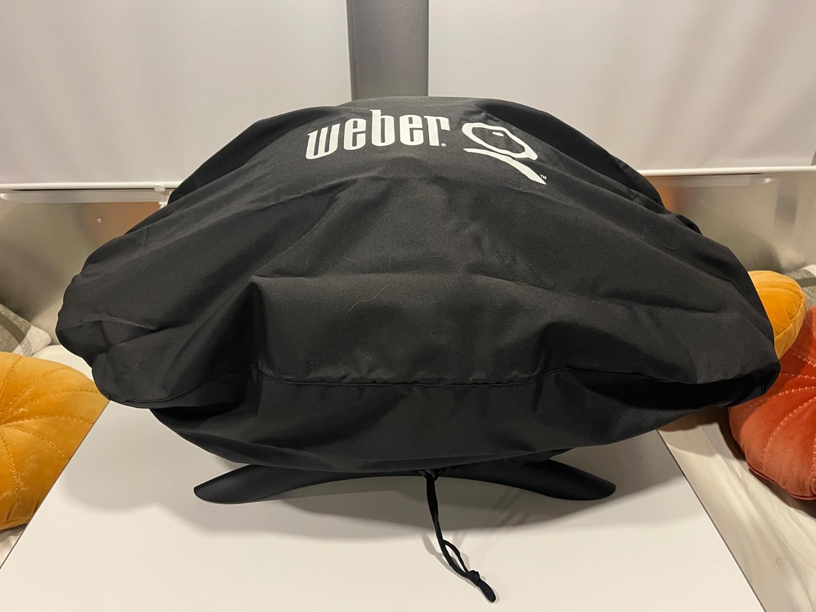 Weber Premium Bonnet Cover Q1000/100, Black - Water & UV-Resistant Lightweight Grill Cover, Fits Baby Q Gas Grills customer photo 1