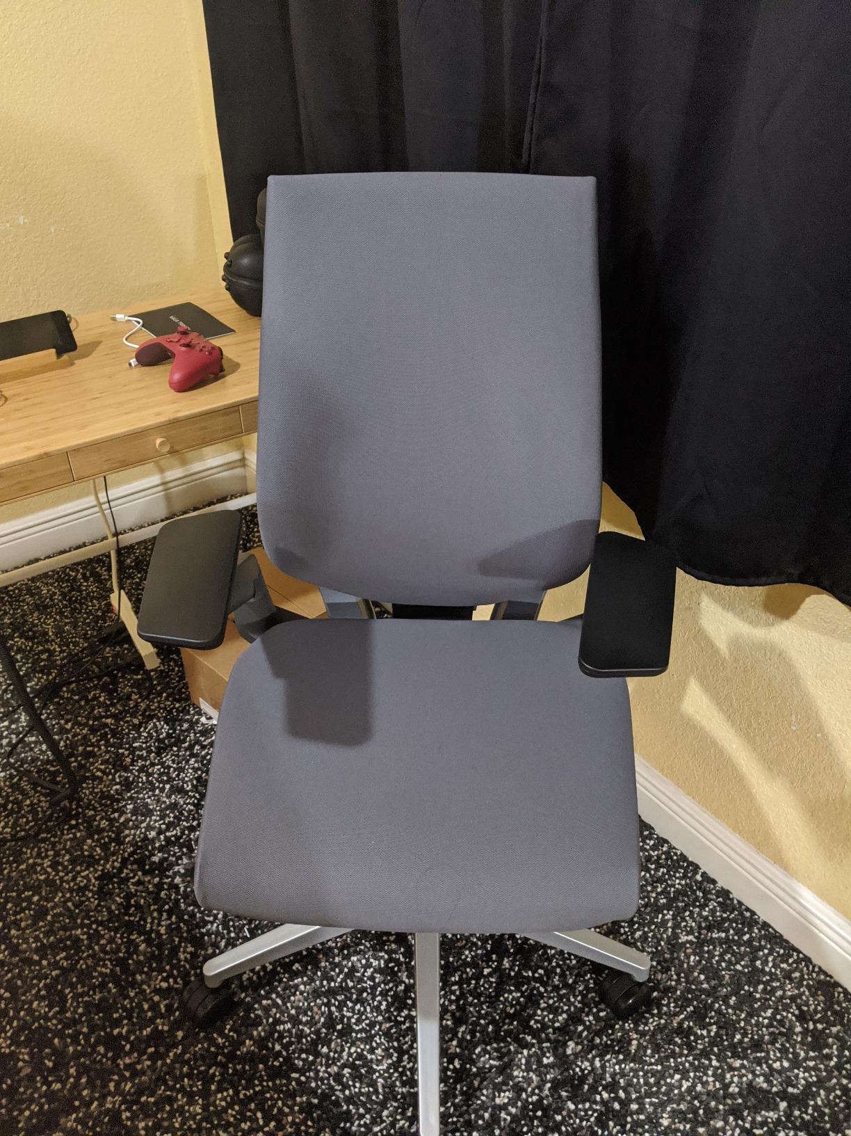 Steelcase Gesture Office Chair - Ergonomic Work Chair with Wheels for Carpet - Comfortable - Intuitive-to-Adjust for Desk - 360-Degree Arms - Licorice Fabric customer photo 2