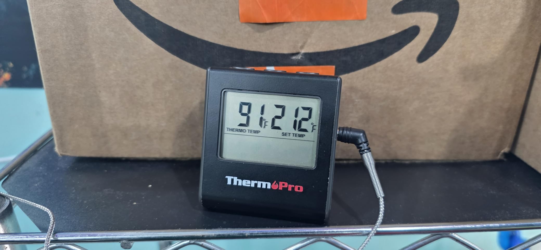 TempPro TP16 Large LCD Digital Cooking Food Meat Thermometer for Smoker Oven Kitchen BBQ Grill Thermometer Clock Timer with Stainless Steel Temperature Probe(Previously ThermoPro) customer photo 1