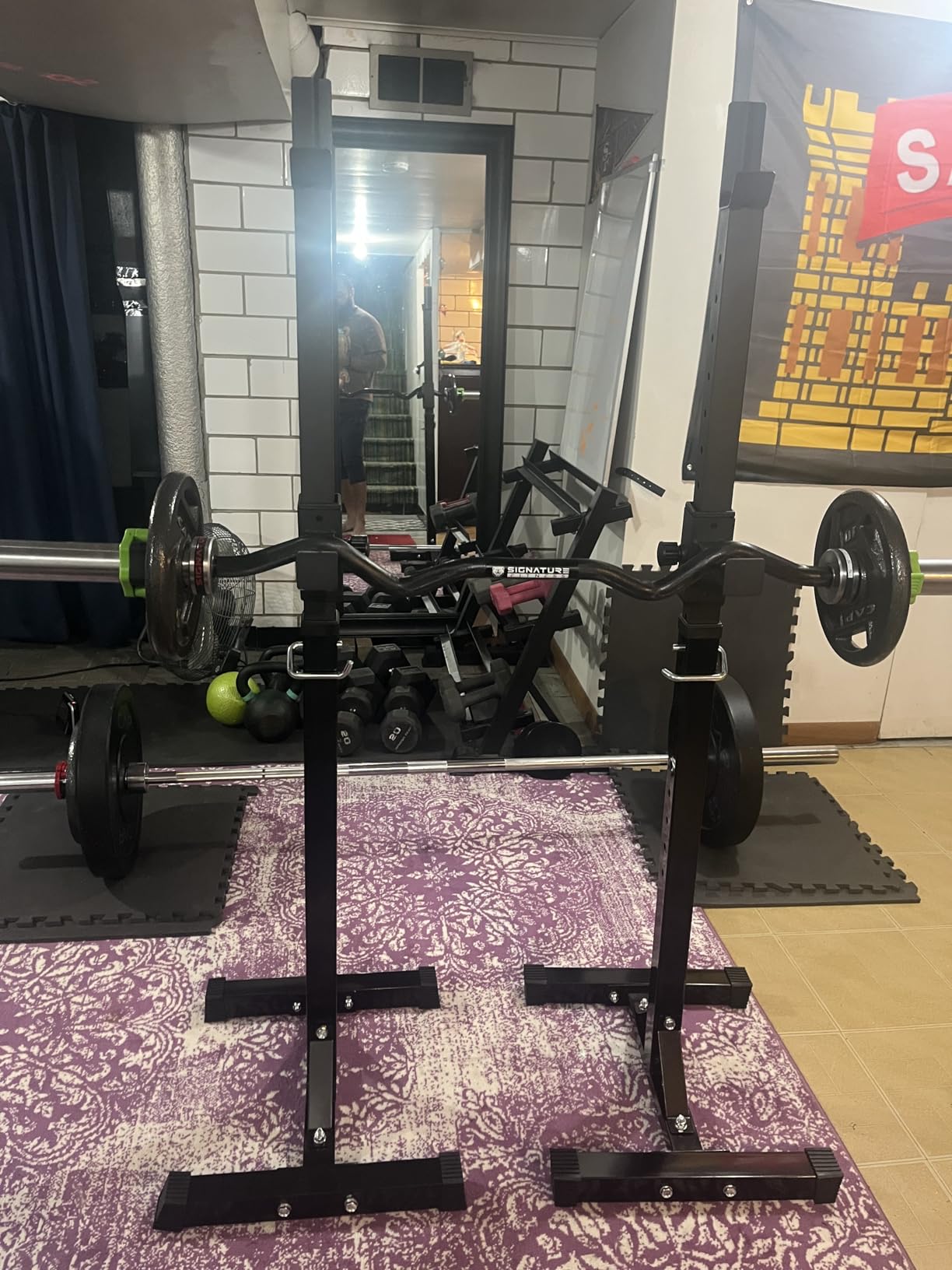 Max Load 550Lbs Pair of Adjustable Squat Rack 41