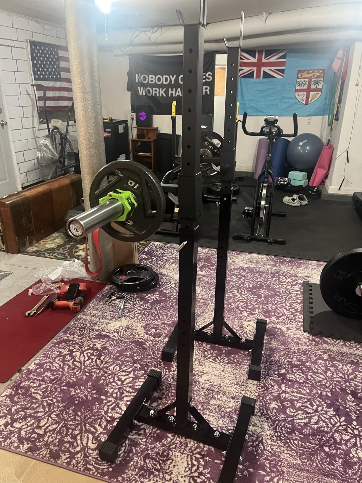 Max Load 550Lbs Pair of Adjustable Squat Rack 41