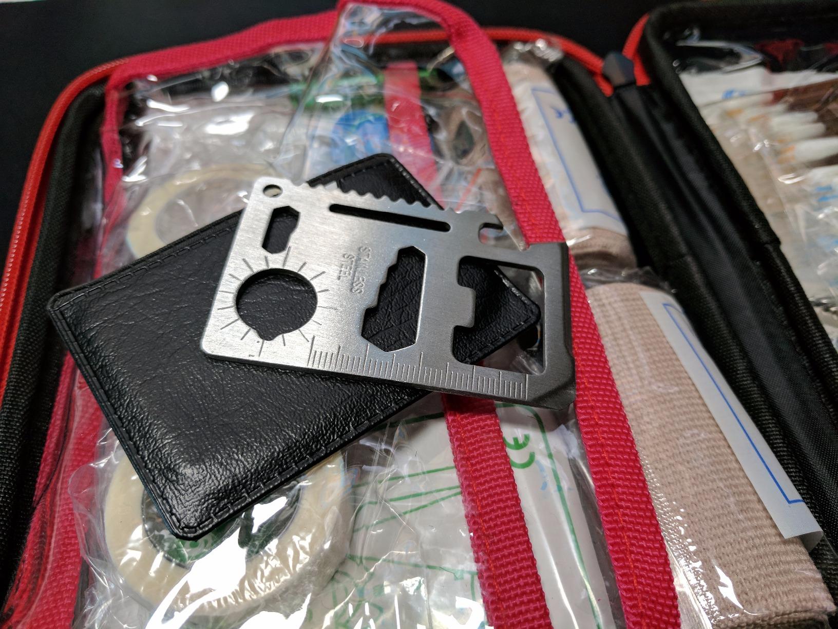 Compact First Aid Kit (228pcs) Designed for Family Emergency Care. Waterproof EVA Case and Bag is Ideal for The Car, Home, Boat, School, Camping, Hiking, Office, Sports. Protect Your Loved Ones. Red customer photo 2