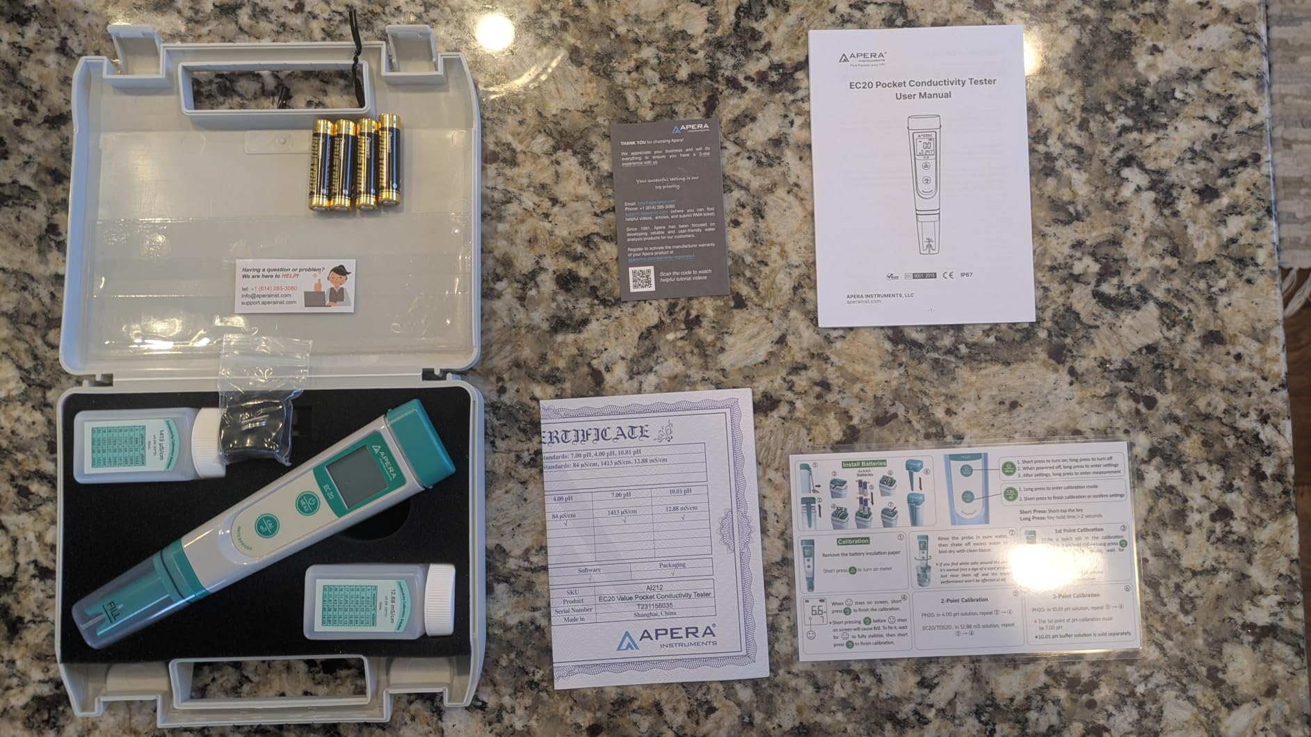 Apera Instruments Value Series EC20 Conductivity (EC) Pocket Tester Kit, ±1% F.S Accuracy customer photo 1