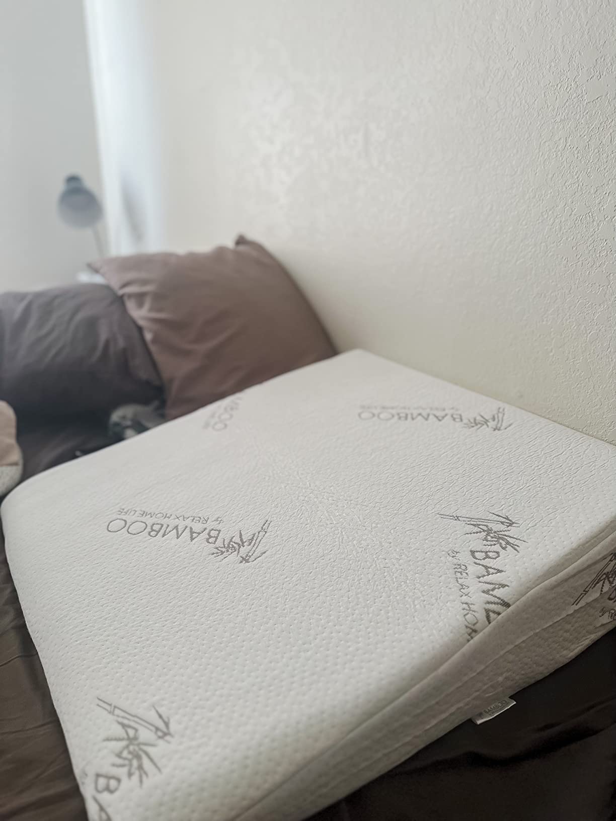 7.5 Inch Bed Wedge Pillow for Acid Reflux or Sleeping | 1.5 Inch Memory Foam Top with Stay Cool Cover | Incline Leg Elevation Pillows customer photo 2