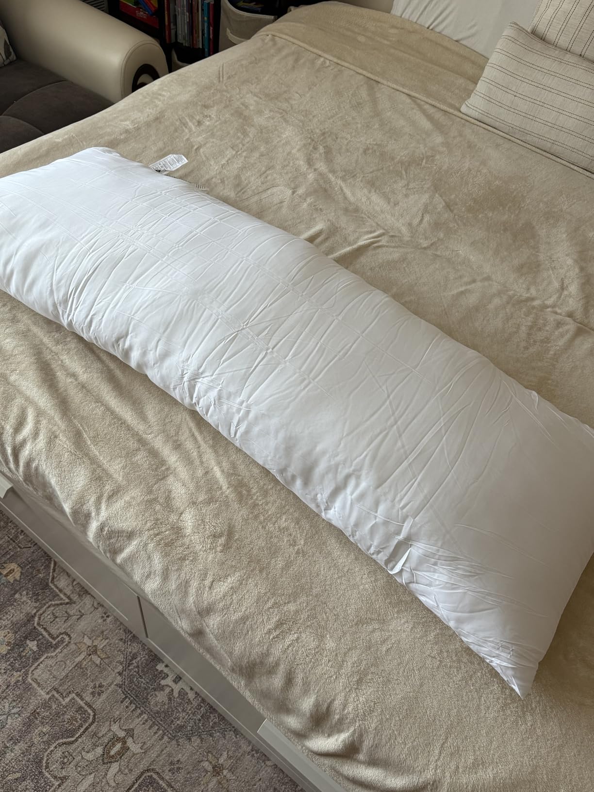 Utopia Bedding Full Body Pillow for Adults (White, 20 x 54 Inch), Long Pillow Insert for Sleeping, Ideal for Side Sleepers customer photo 1