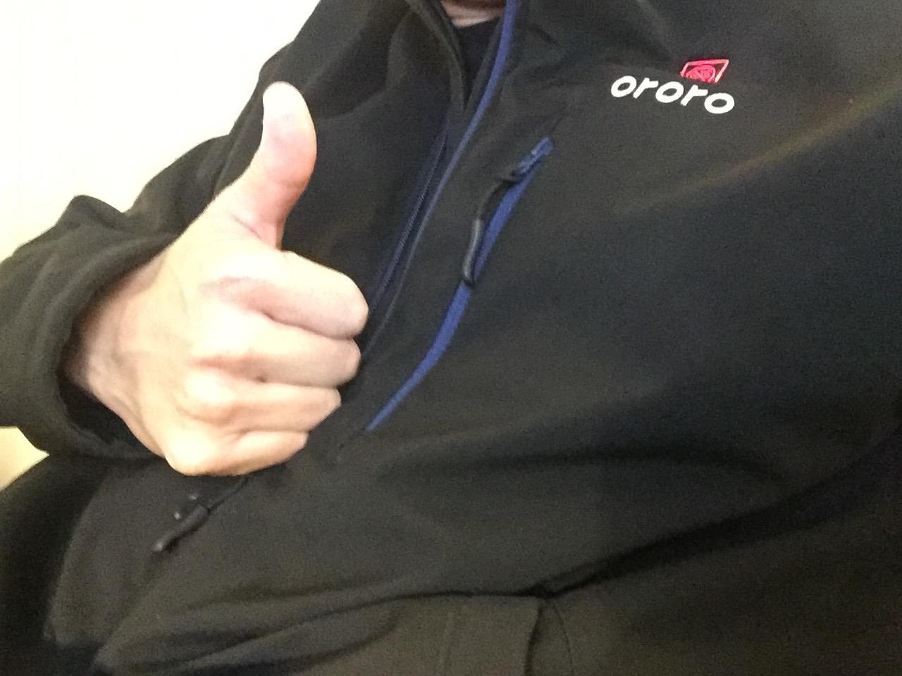 ORORO Men's Classic Heated Jacket, Water Wind Resistant Softshell Jacket customer photo 1
