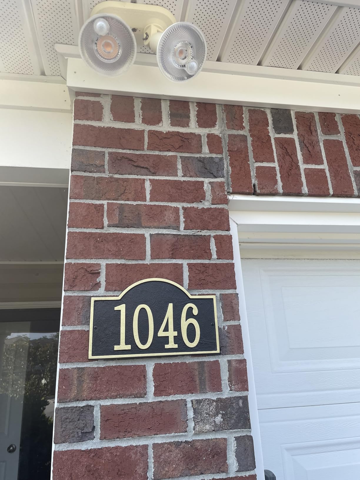 Whitehall Personalized Cast Metal Address Plaque - USA Made Custom House Number Sign - Arched Rectangle (12