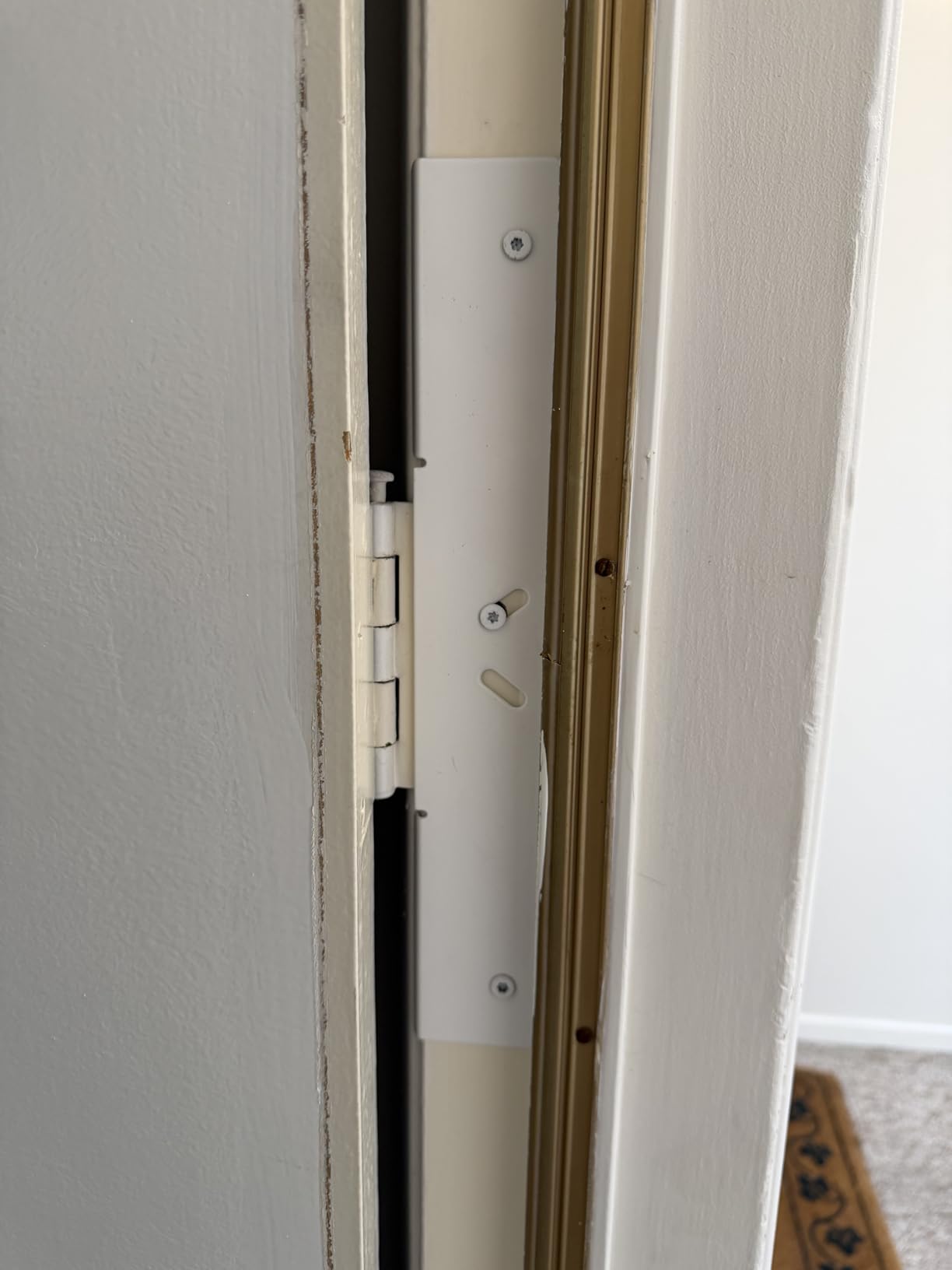 Armor Concepts Door Armor MAX Single Door Security Kit, Door Reinforcement Set for Jamb, Frame & Hinges, 5-Piece Door Lock Security, 30-Min Installation, Corrosion Proof, White customer photo 1