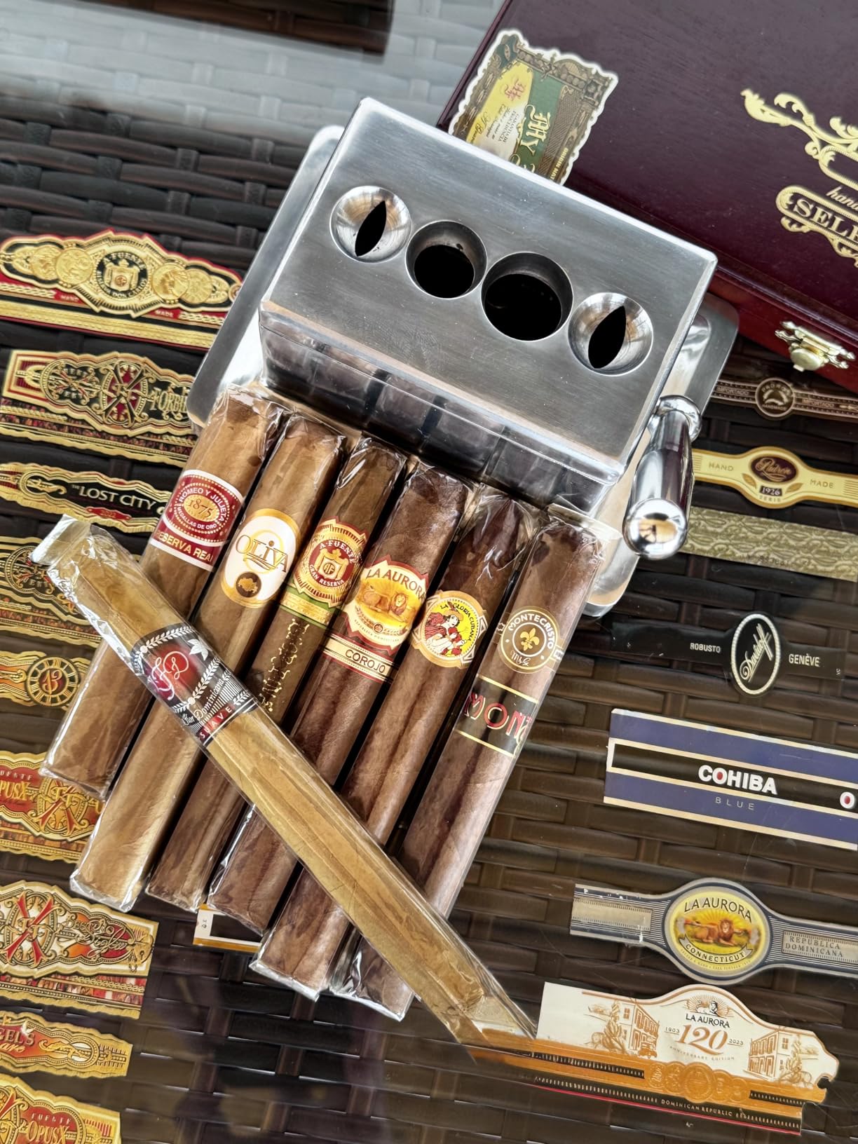 The Big Easy Tobacco Co., Quad Table Cigar Cutter, Brushed Finish, For 52 and 60 Ring Gauge customer photo 1