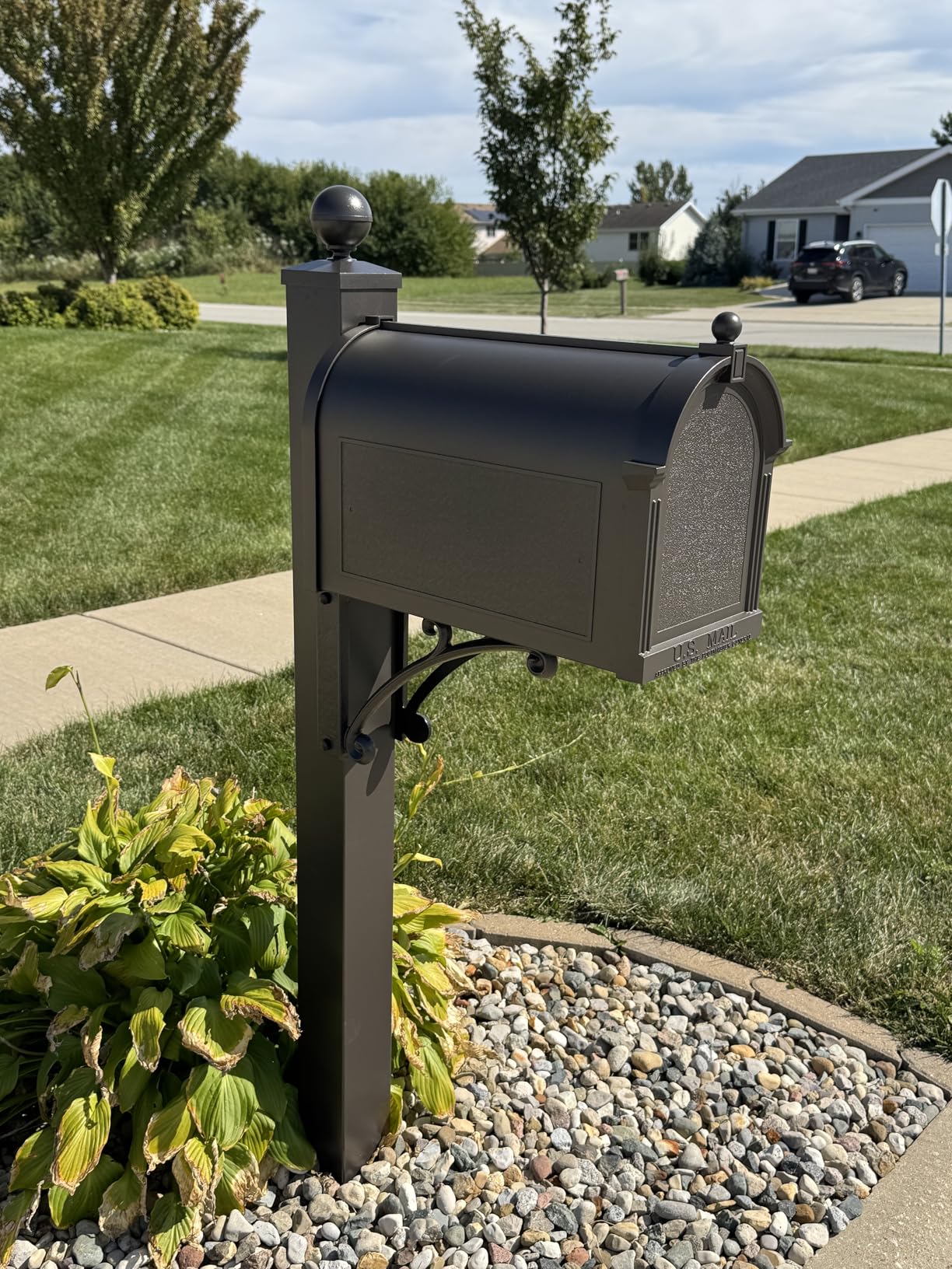 Whitehall Products Deluxe Mailbox Package, Aluminum, French Bronze - Includes Side plaques (Order Form Will be with delivery) customer photo 1