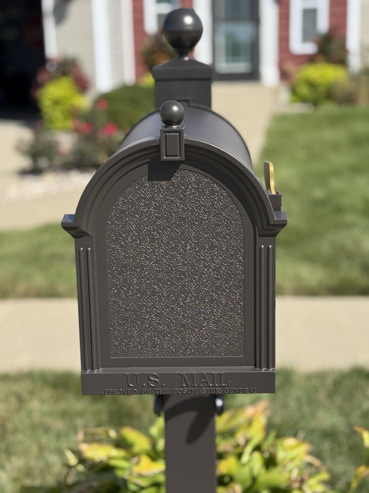 Whitehall Products Deluxe Mailbox Package, Aluminum, French Bronze - Includes Side plaques (Order Form Will be with delivery) customer photo 2
