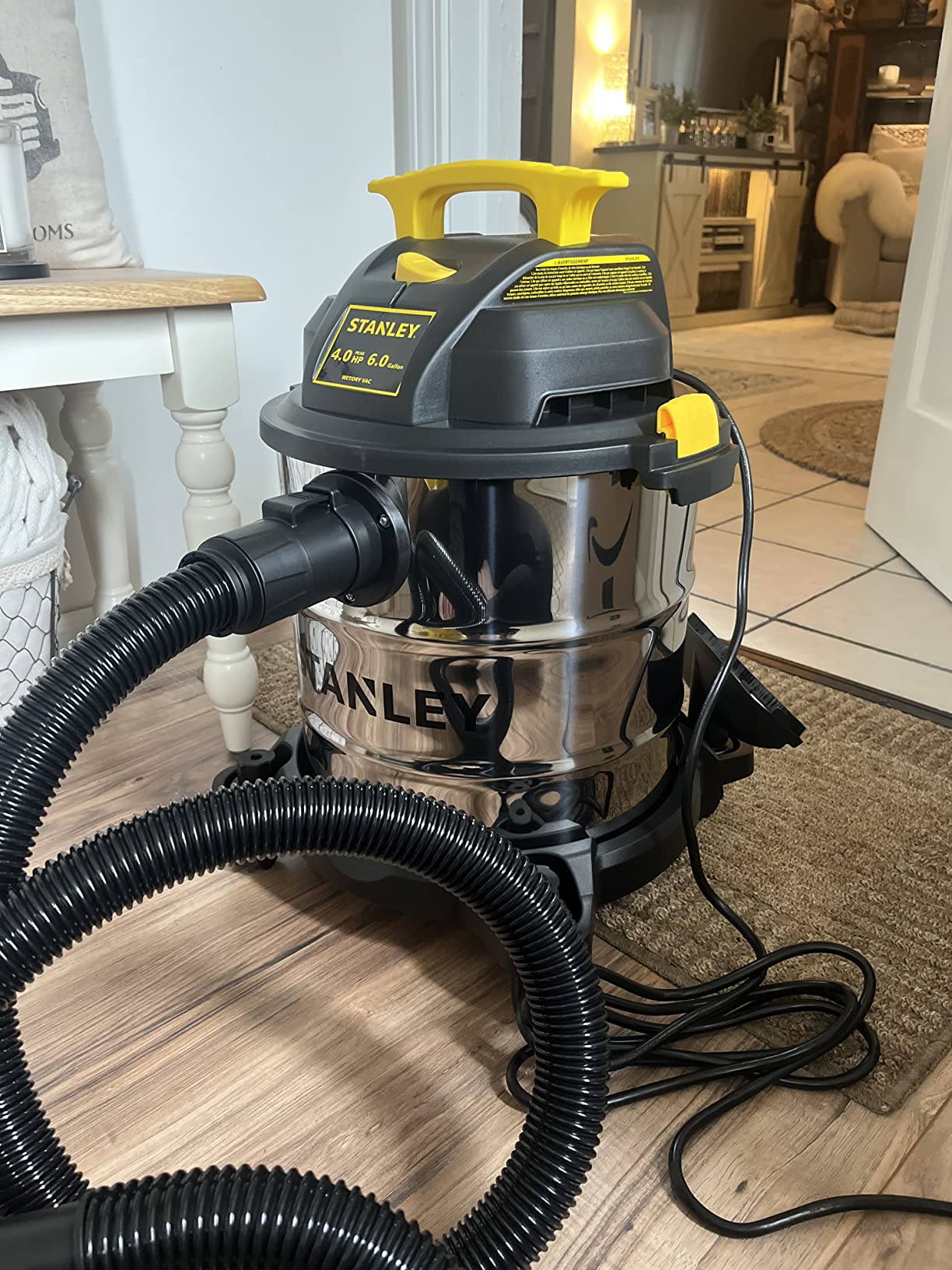 STANLEY SL18116 Wet/Dry Vacuum, 6 Gallon, 4 Horsepower, Stainless Steel Tank customer photo 2