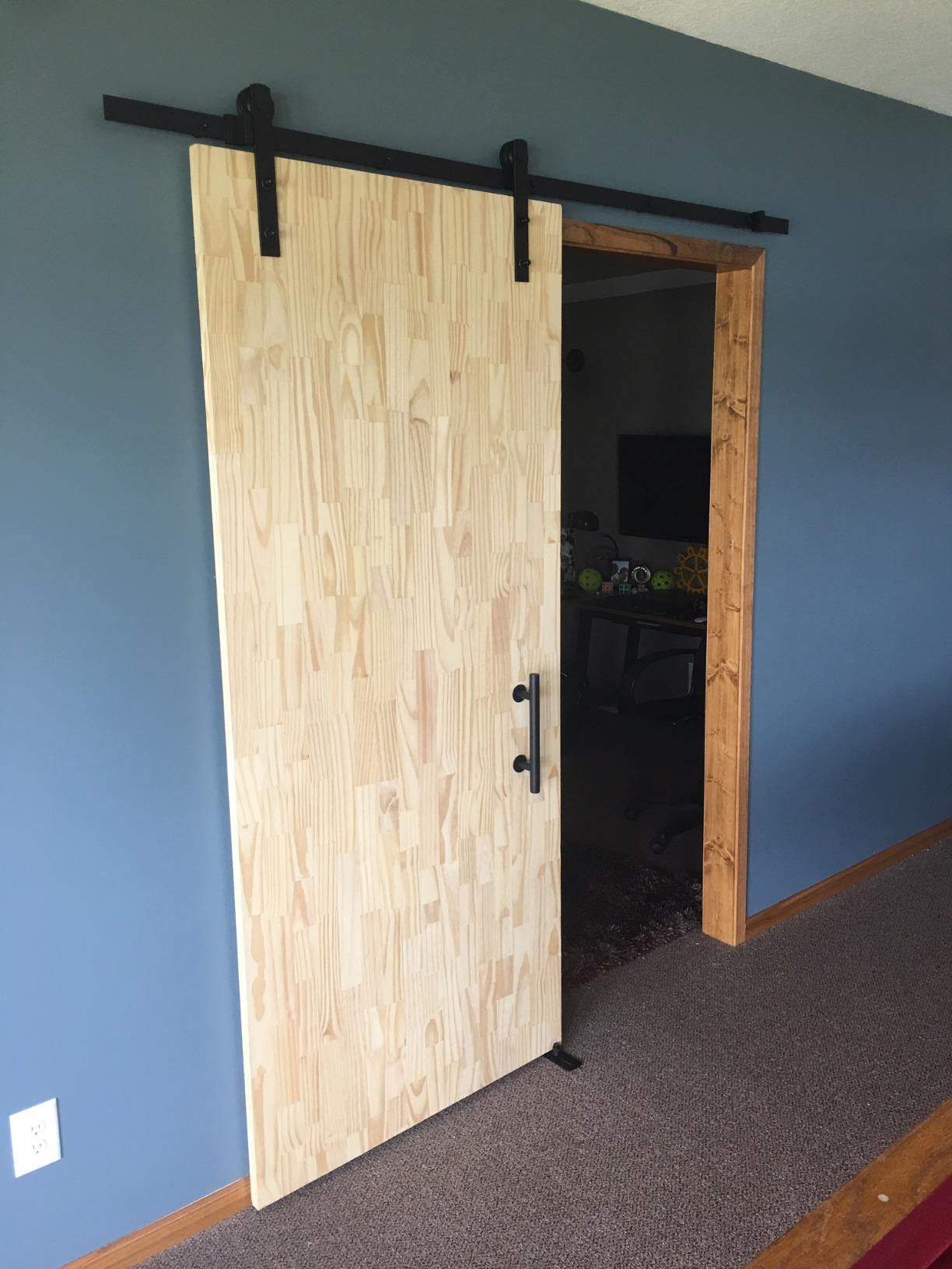 SMARTSTANDARD 6.6FT Barn Door Hardware kit, Barn Door Track, Sliding Door Hardware kit, Smoothly and Quietly -Heavy Duty Sturdy -Easy to Install, Fit 36