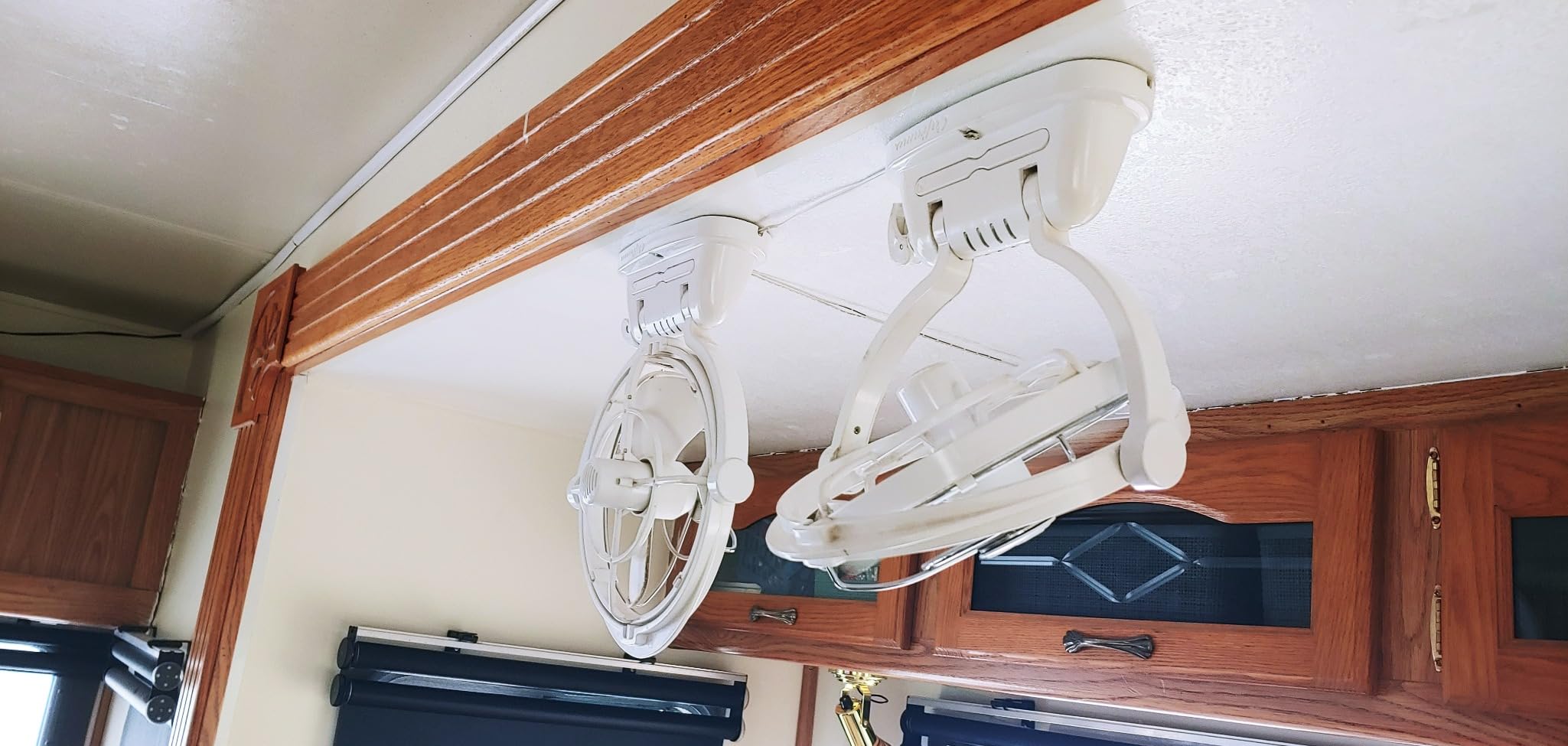 Sirocco II™ Fan from by Caframo. 12V/24V Auto-Sensing DC, Omnidirectional Low-Power Draw Fan for Boats and RVs. Hardwire Installation Required. Made in Canada. Black. customer photo 1