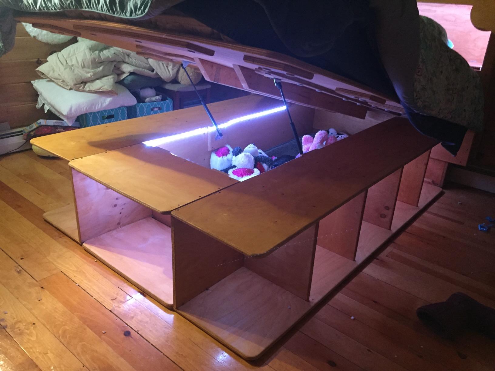 Hatchlift DIY Underbed Storage Kit for Heavy Mattresses - Platform Bedlift System with Hydraulic Lifts, Gas Springs, Brackets, Hardware & Instructions customer photo 1
